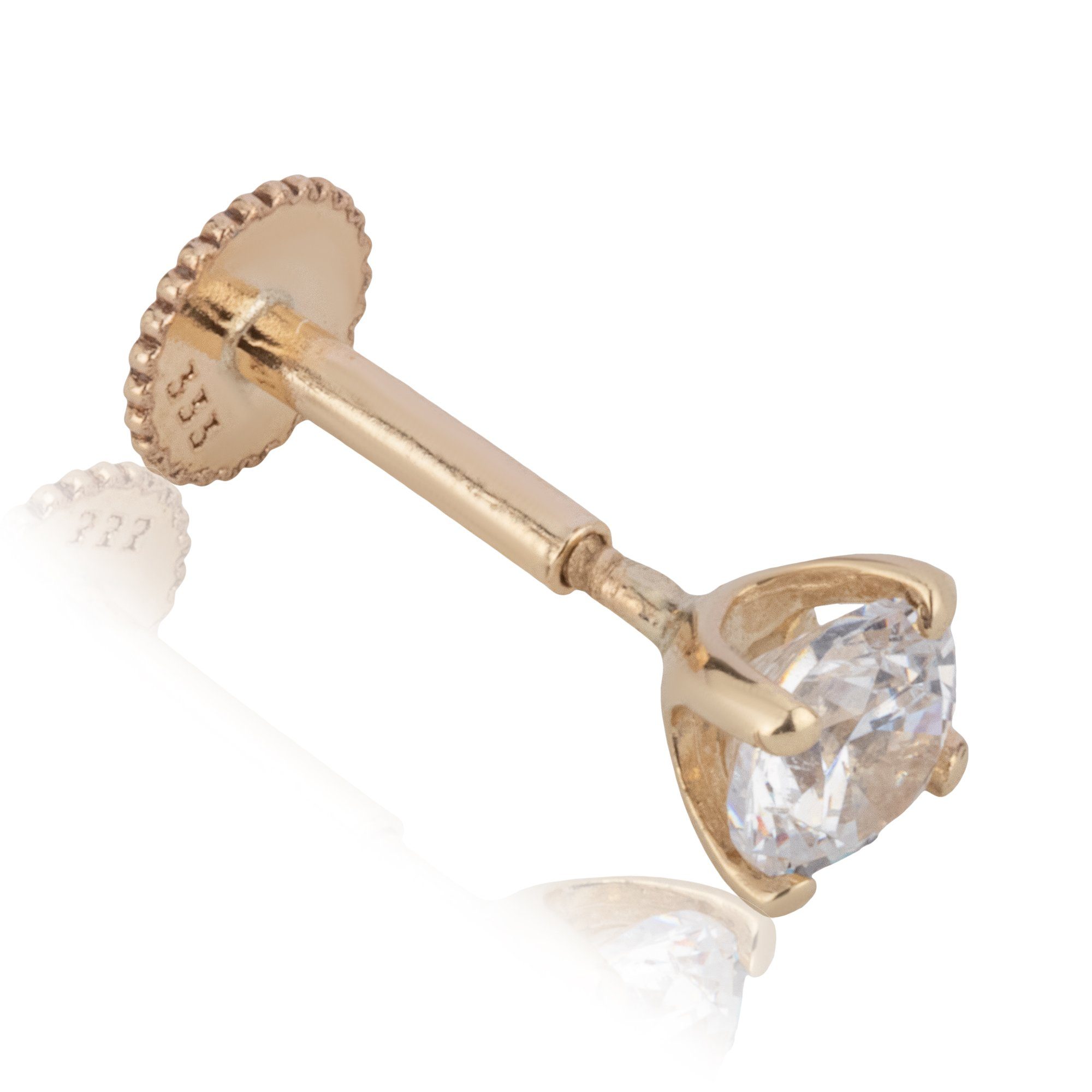 NKlaus Piercing-Set Helix Piercing 4mm 333 Gelb Gold mit Zirkonia Ohrs (1 S günstig online kaufen