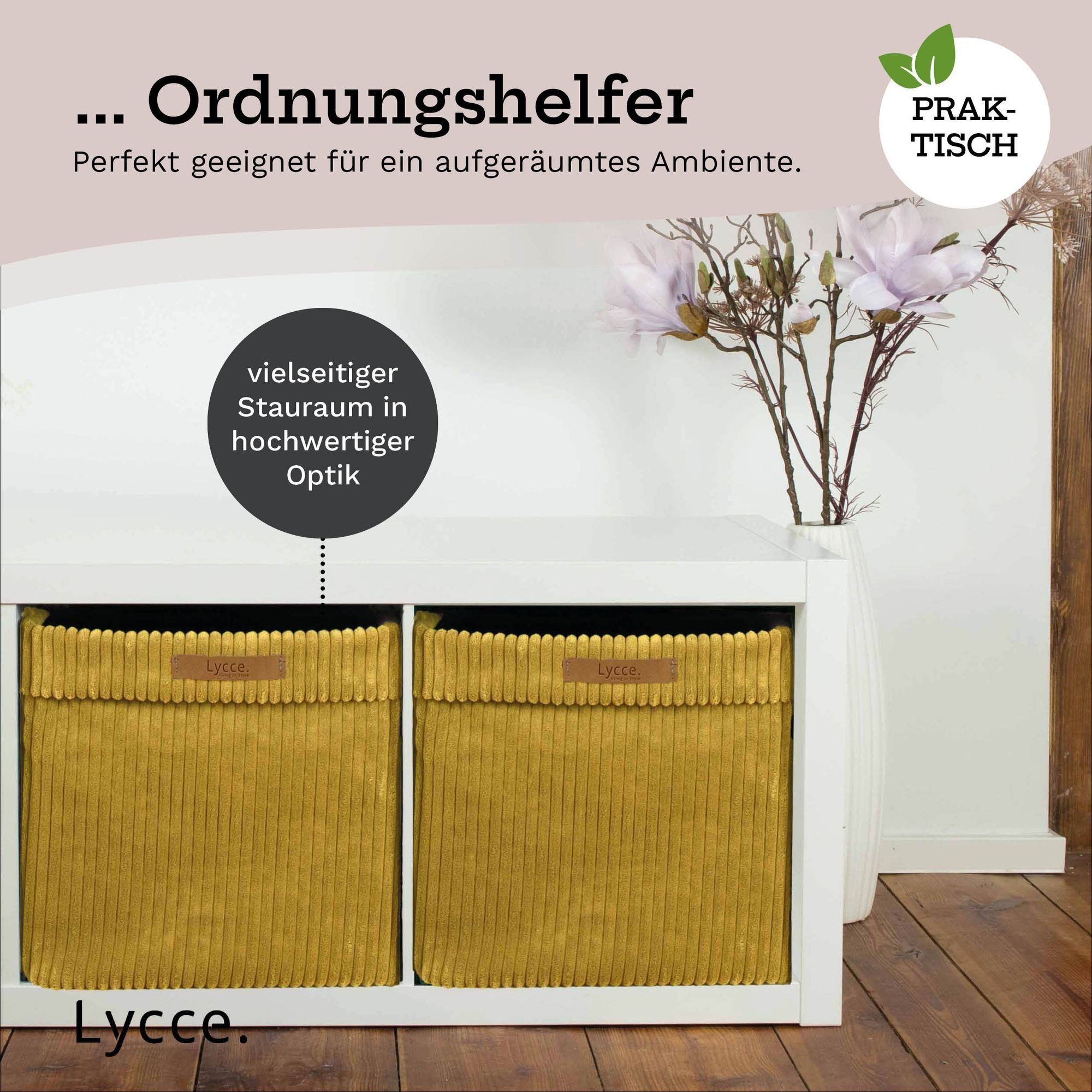 Lycce Regalkorb Lycce Kallax Boxen Cord, faltbare Aufbewahrungsboxen 33x33x günstig online kaufen