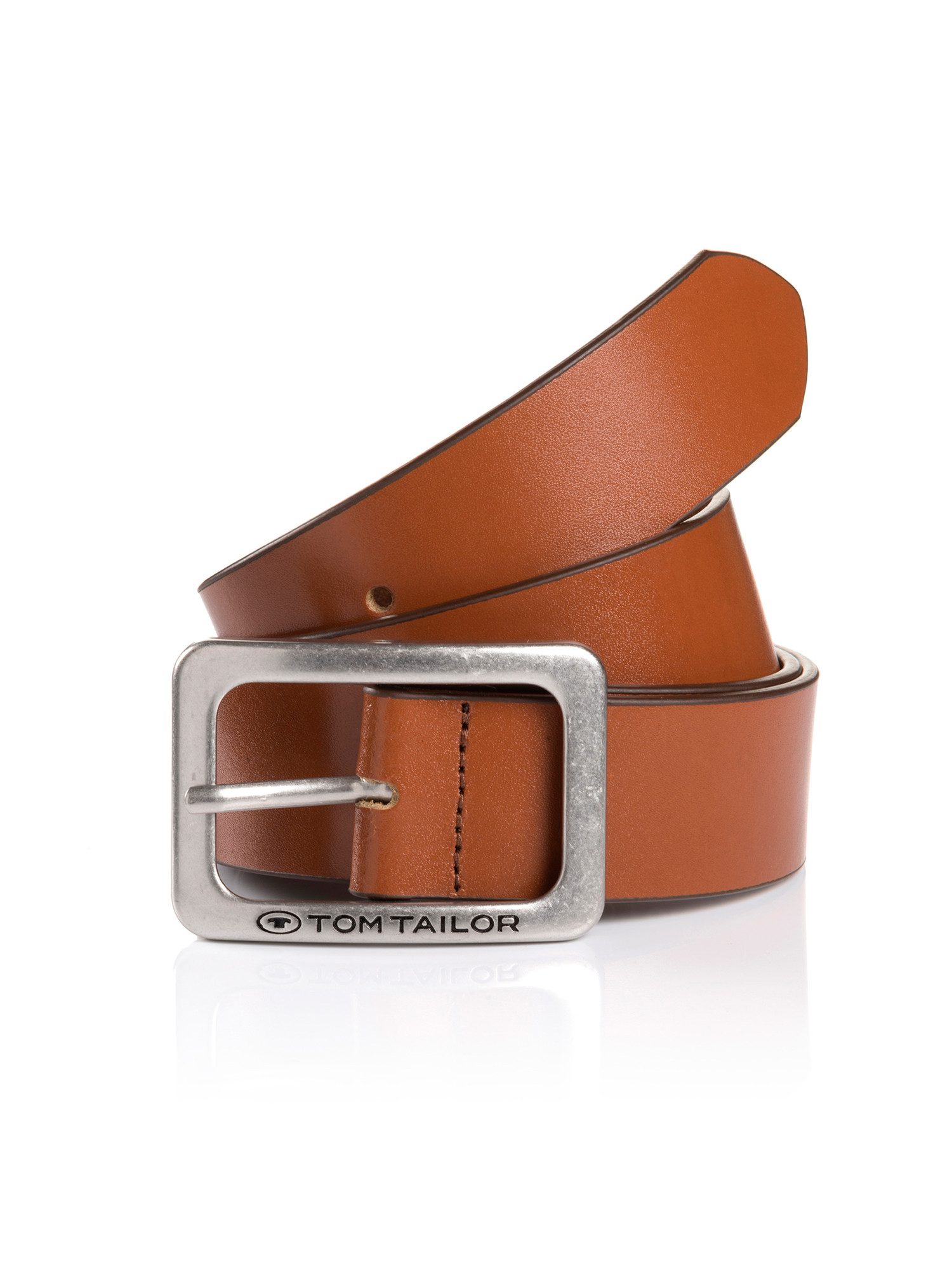 TOM TAILOR Ledergürtel TTEVE 4 cm breiter Damen Ledergürtel, kalssiches Must-Have
