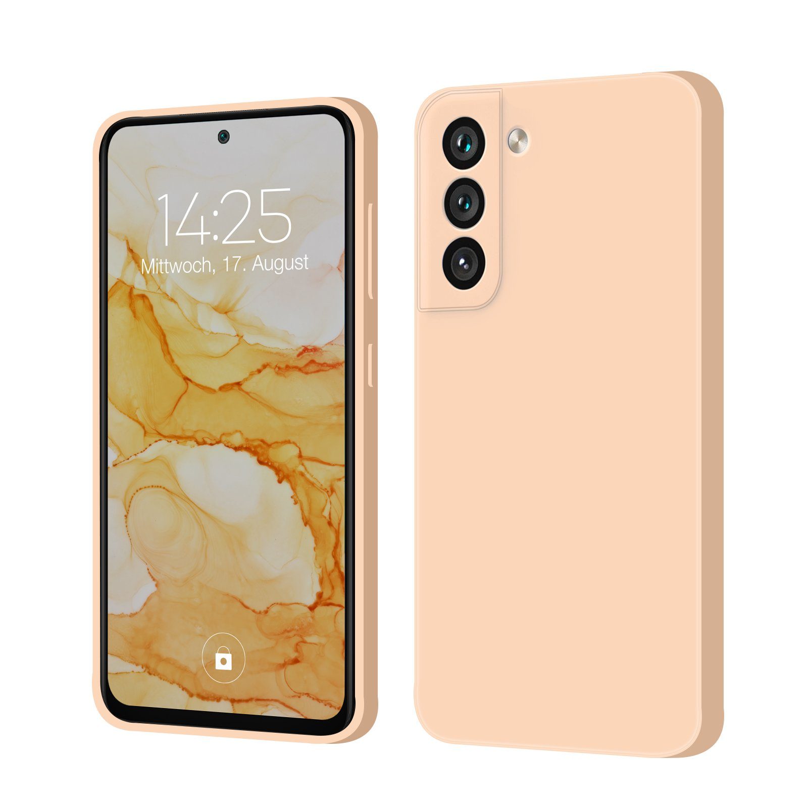 Tec-Expert Handyhülle SoftGrip Cover Hülle für Samsung Galaxy S22, Handy Case Bumper integrierter Kameraschutz flexibel