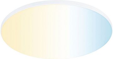 Paulmann LED Einbauleuchte Veluna VariFit Edge IP44 rund 200mm 1400lm Tunable White Weiß dimmbar, LED fest integriert, Tageslichtweiß, LED Einbaupanel ZigBee, App steuerbar