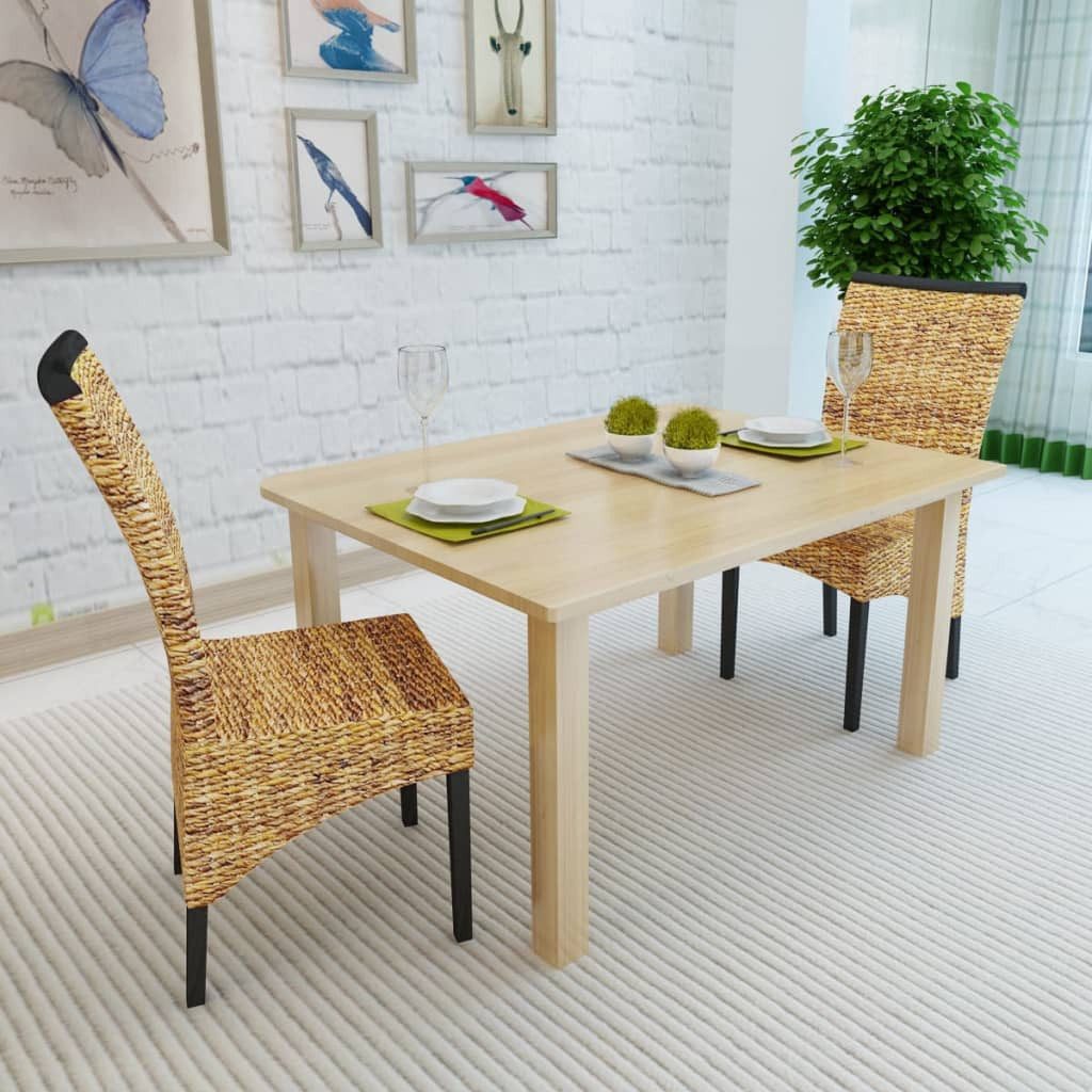 vidaXL Esszimmerstuhl Esszimmerstühle 2 Stk. Abaca günstig online kaufen