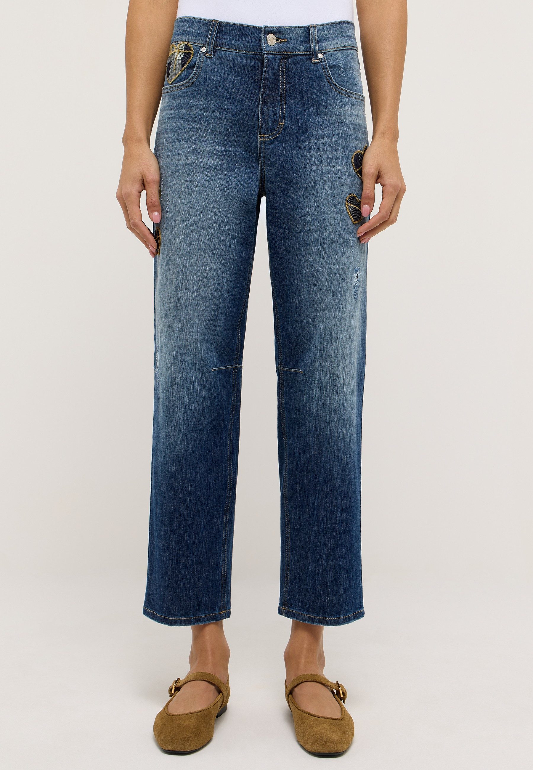 ANGELS Stretch-Jeans ANGELS EVY LOVE mid blue 360 369928.3388