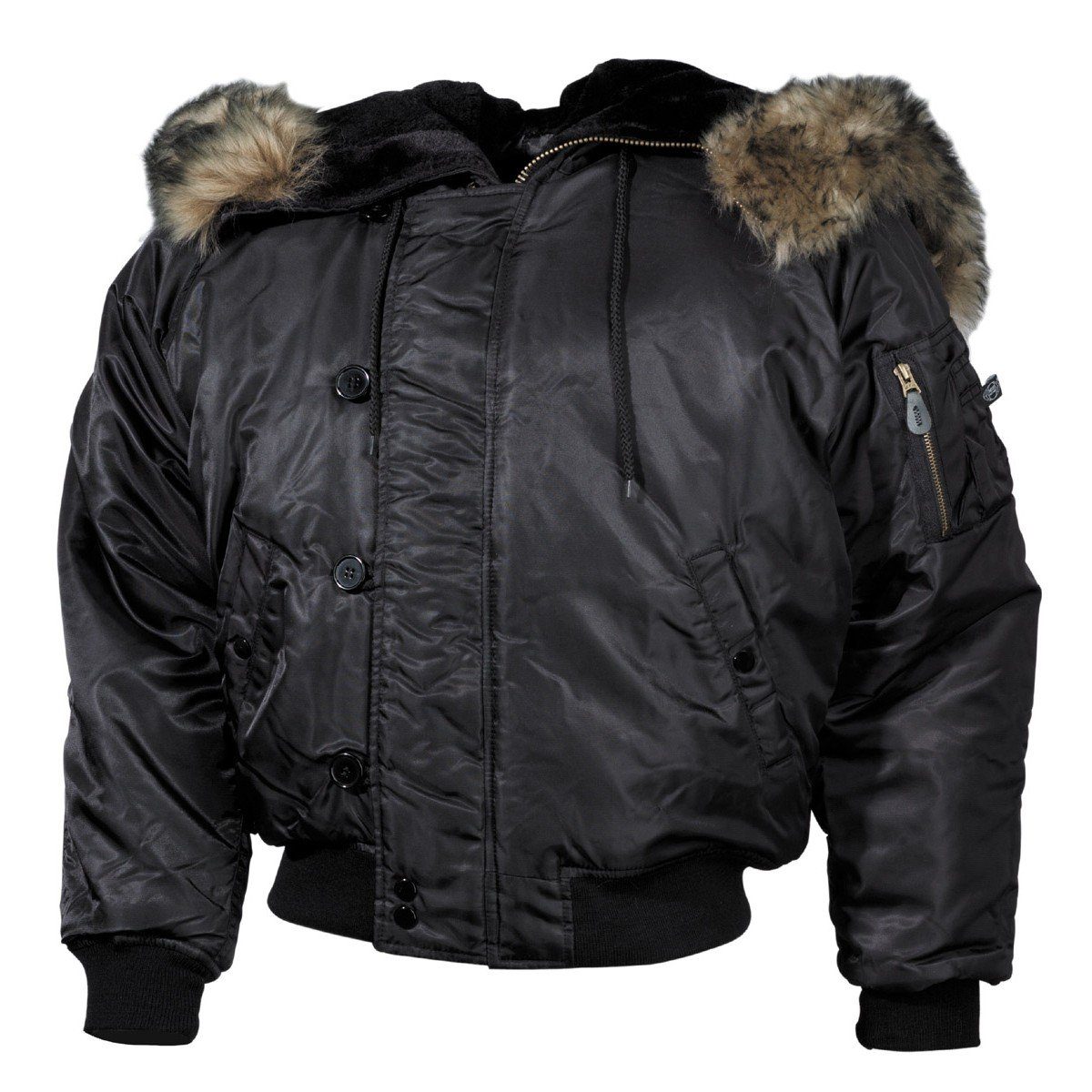 MFH Outdoorjacke US Polarjacke N2B, schwarz, dick gefüttert günstig online kaufen