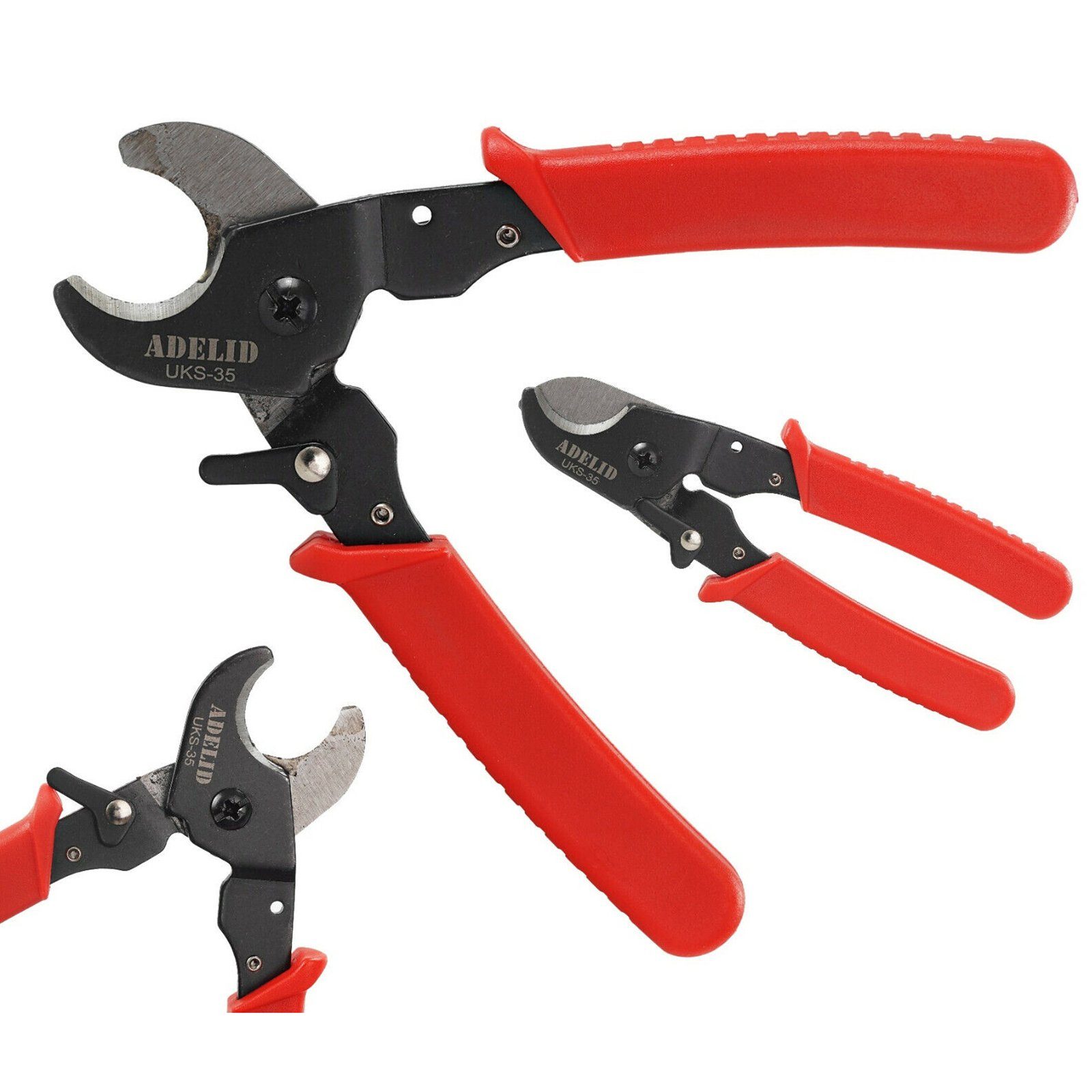 ADELID Seitenschneider, Kabelschneider Profi Kabelschere Aluminium-/Kupferkabel 35mm² Rot
