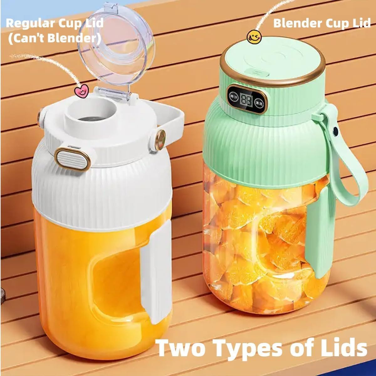 Fine Life Pro Standmixer Tragbarer Saftpresse, 1200 ml großer Fassungsvermögen, 78 W, Mini-Mixer, geeignet für die Küche, im Freien und im Fitnessstudio