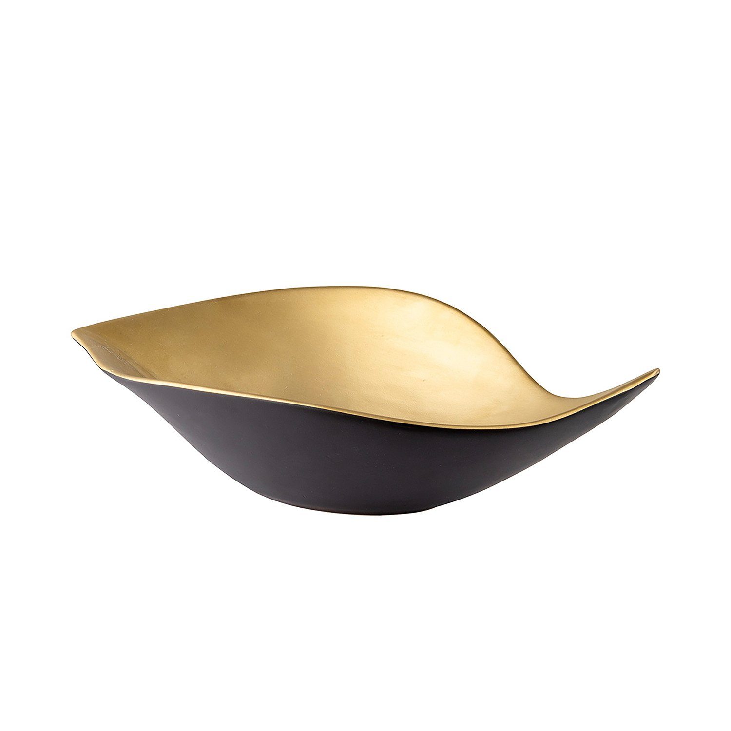 Fink Dekoschale Schale SIBELL - gold/schwarz - Keramik - H.10,8cm x B.22cm x T.34cm