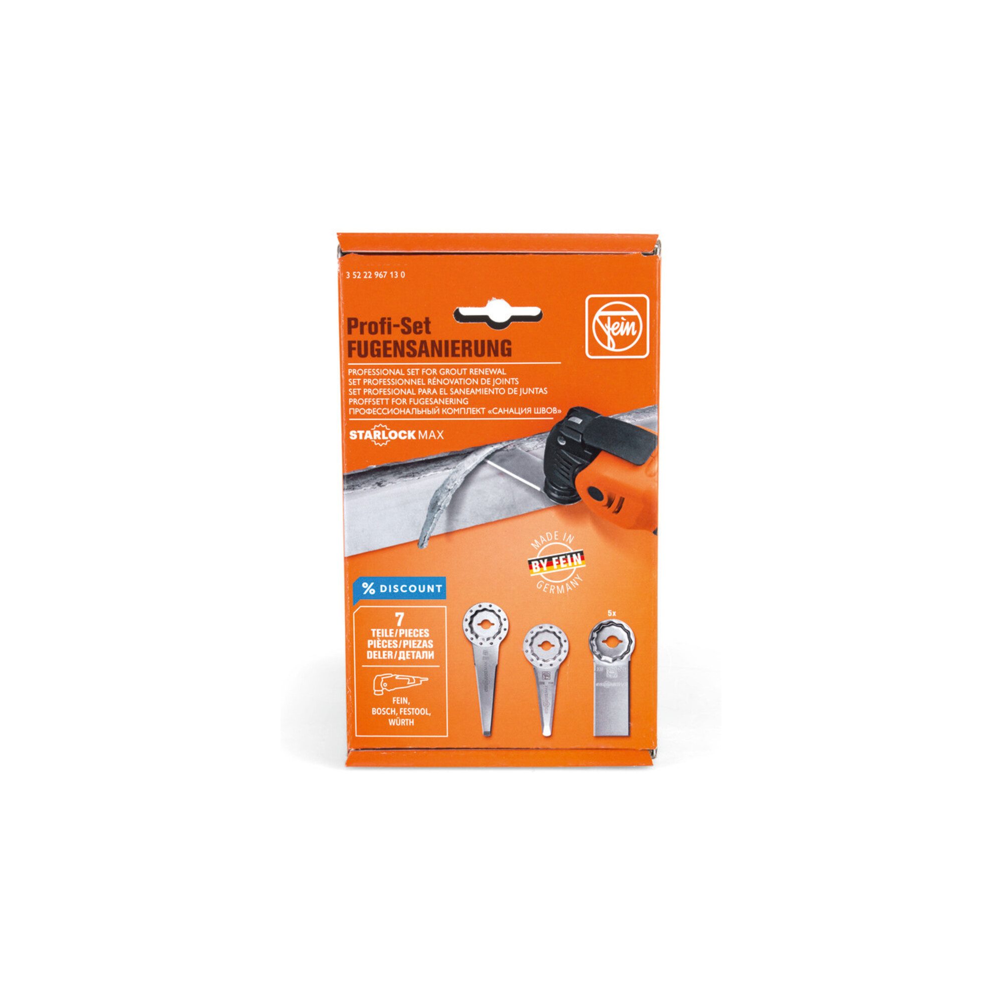 Fein Zubehör-Set Fein Profi Set Starlock Max FUGENSANIERUNG 7-teilig