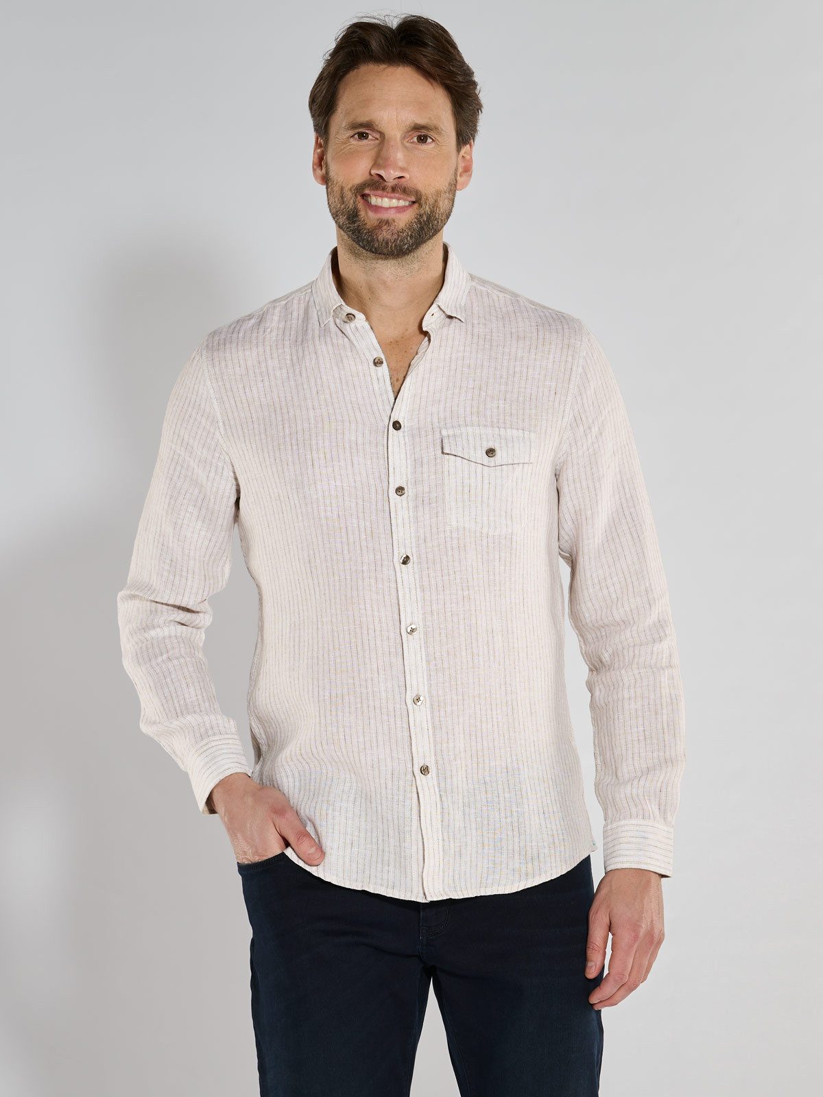 Langarmhemd Langarm-Hemd slim fit