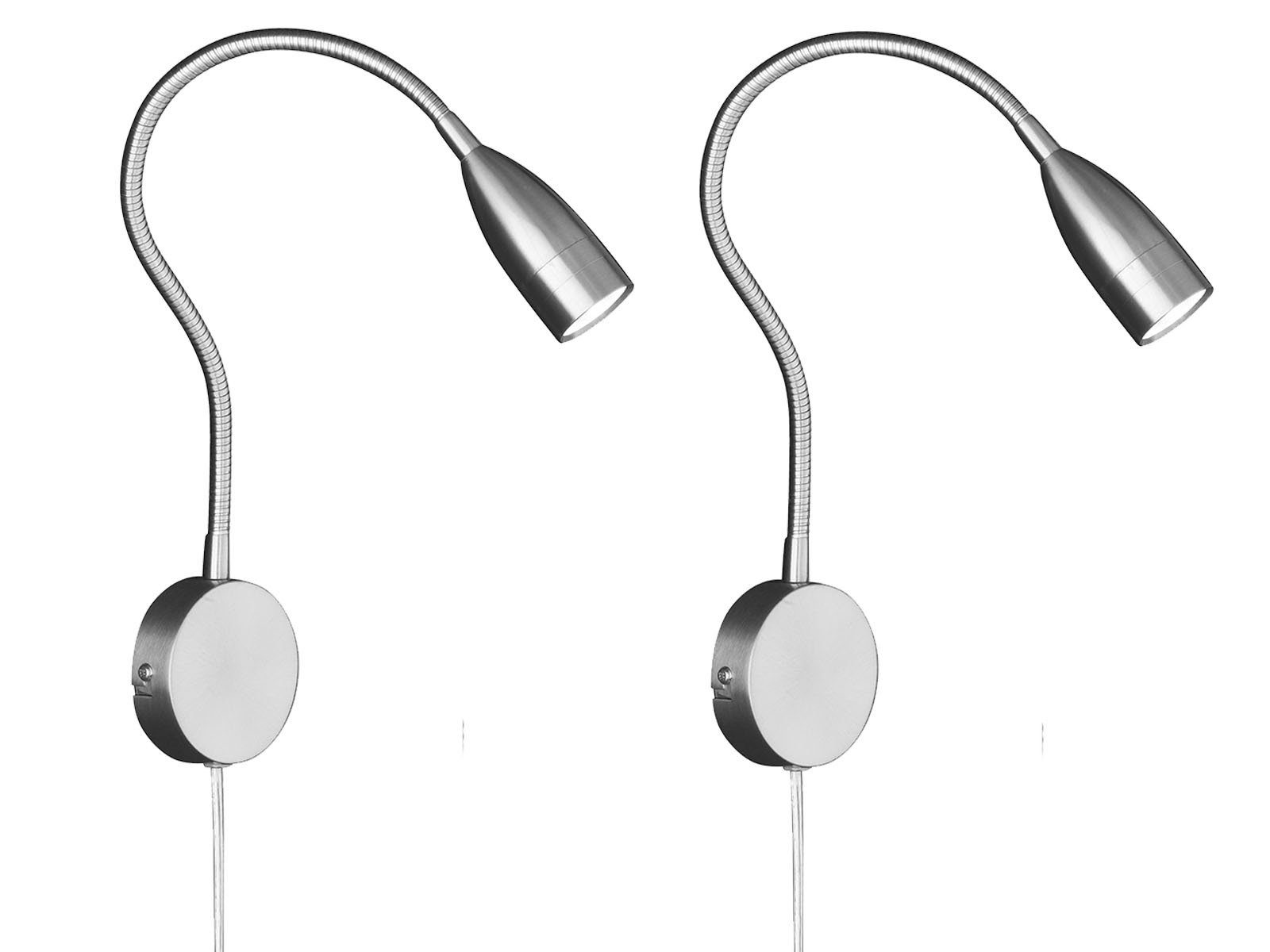 FISCHER & HONSEL LED Leselampe, LED fest integriert, Warmweiß, 2er SET Bett günstig online kaufen