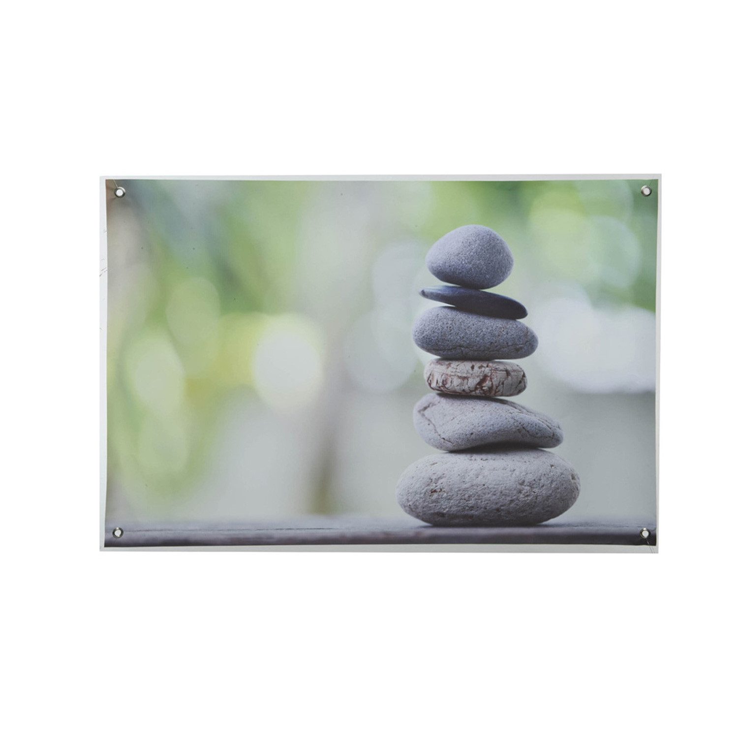 MARELIDA Poster Garten Zen STEINE Dekobild Outdoor Poster Zen Garten für Außen Balkon, (1 St)