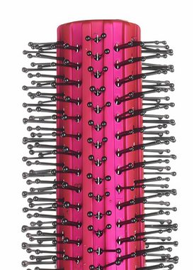 Berilo Rundbürste LOCKENHAARBÜRSTE 24cm Silikon mit Noppen Haarbürste (Pink-46), Rundbürste Massagebürste Fönbürste Rund Massage Haar Kamm Bürste
