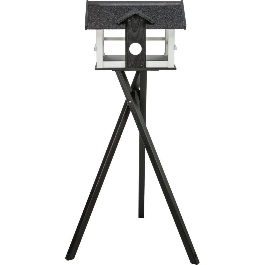 TRIXIE Vogelhaus Futterhaus - schwarz/weiß - 48 × 33 × 37 cm/1,33 m
