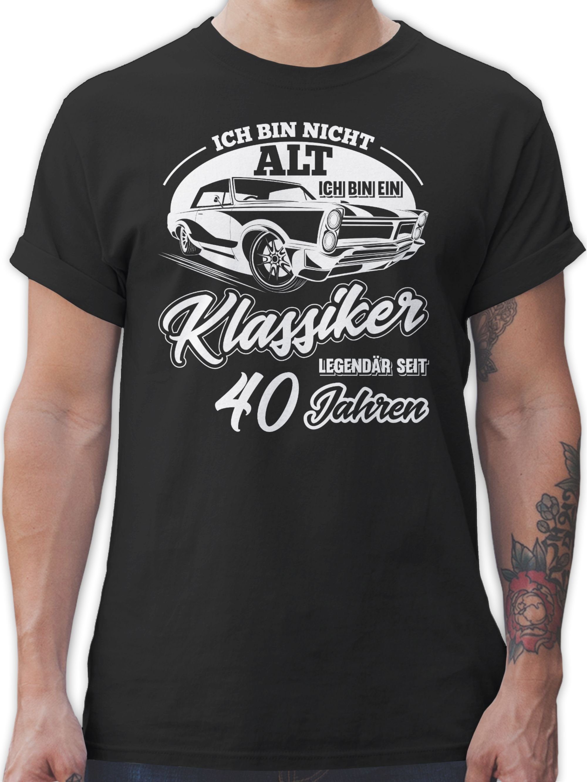 Shirtracer T-Shirt Ich bin nicht alt ich bin ein Klassiker Vierzig 40. Geburtstag 1 Schwarz