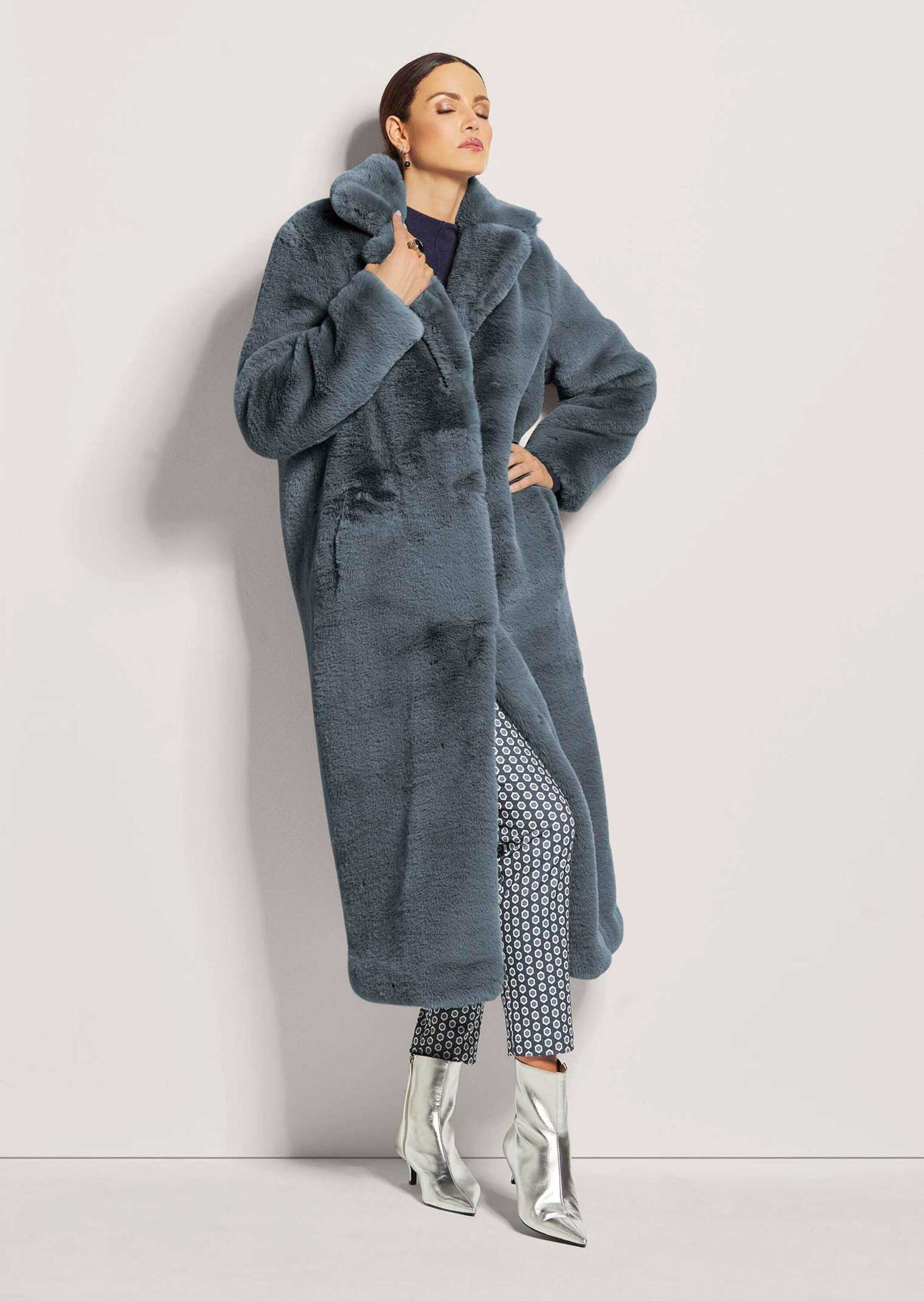 MADELEINE Kurzmantel Langer Faux-Fur-Mantel für Damen Kuscheliger Mantel mi günstig online kaufen