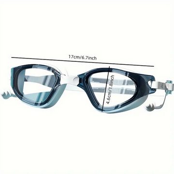 RefinedFlare Taucherbrille Set aus wasserdichter Schwimmbrille mit großem Rahmen und Badekappe, (1-St)