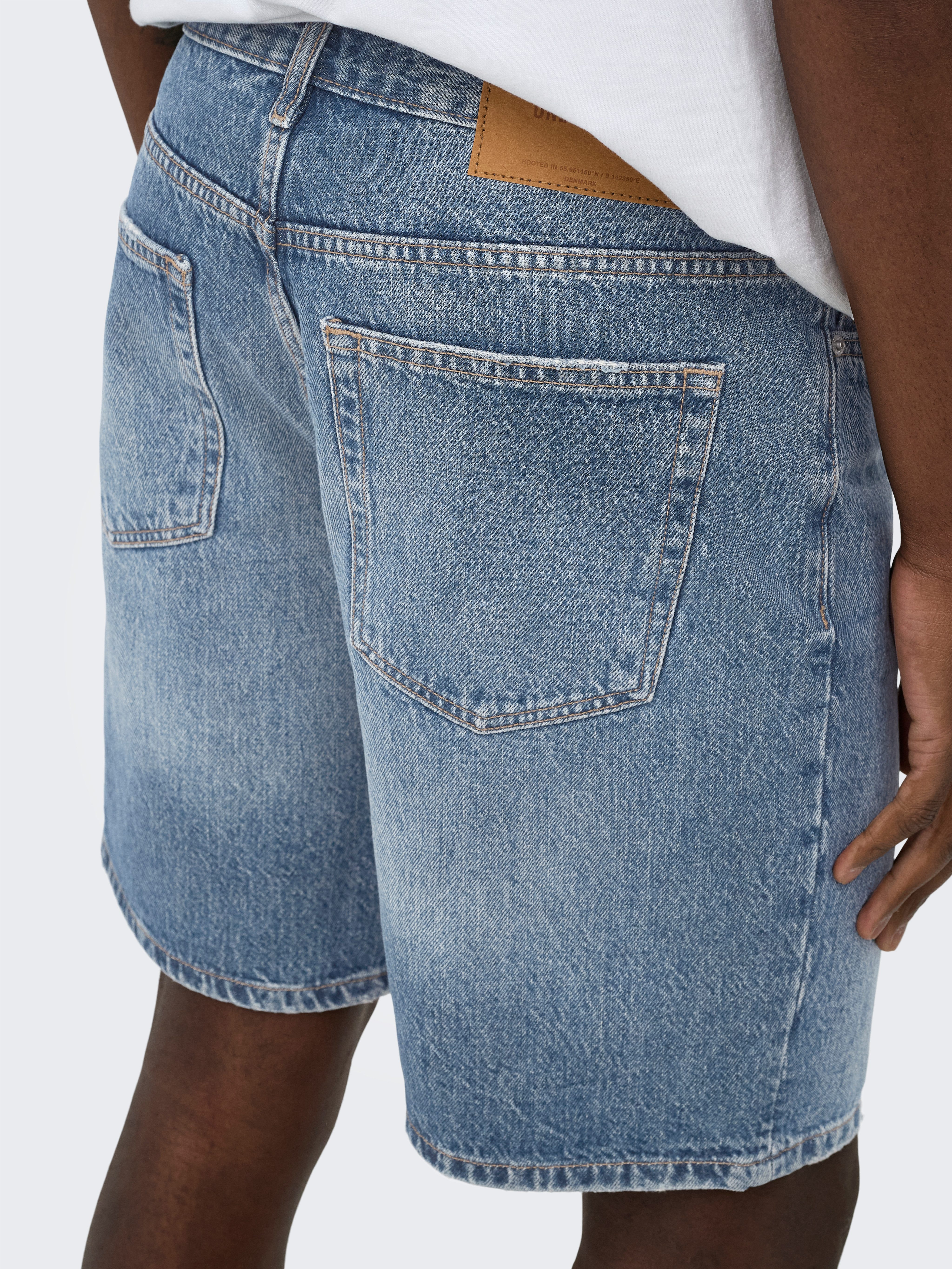 ONLY & SONS Jeansshorts ONSEDGE MB GREEN 3227 TAI DNM SHORTS Baumwolle, straight fit