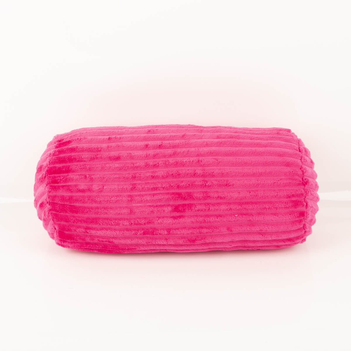 SCHÖNER LEBEN. Fellkissen Nackenrolle Cord Plüsch 20x45 cm Pink – Inklusive Füllung