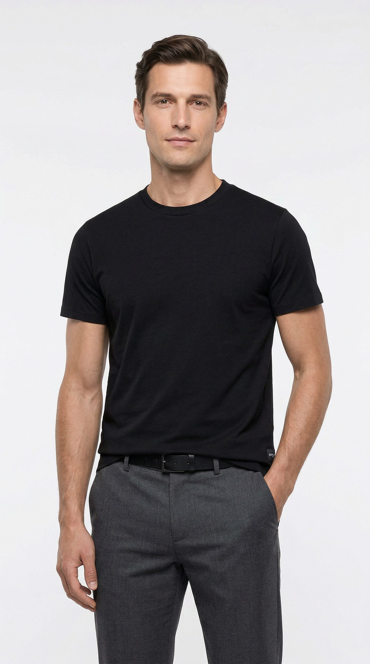 Replay T-Shirt Baumwoll-Mix, Rundhalsform