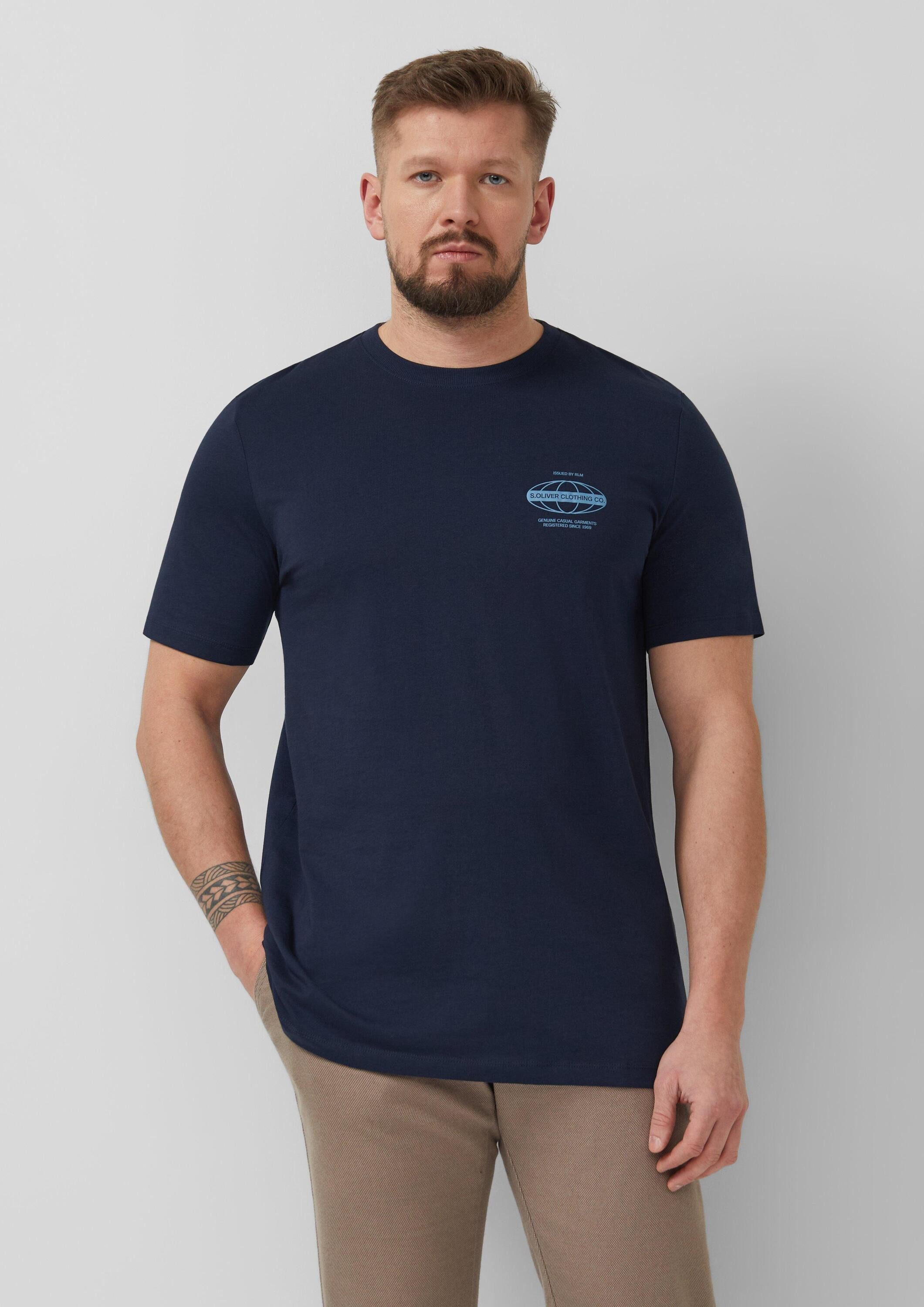 s.Oliver Kurzarmshirt T-Shirt Jersey-T-Shirt mit Frontprint