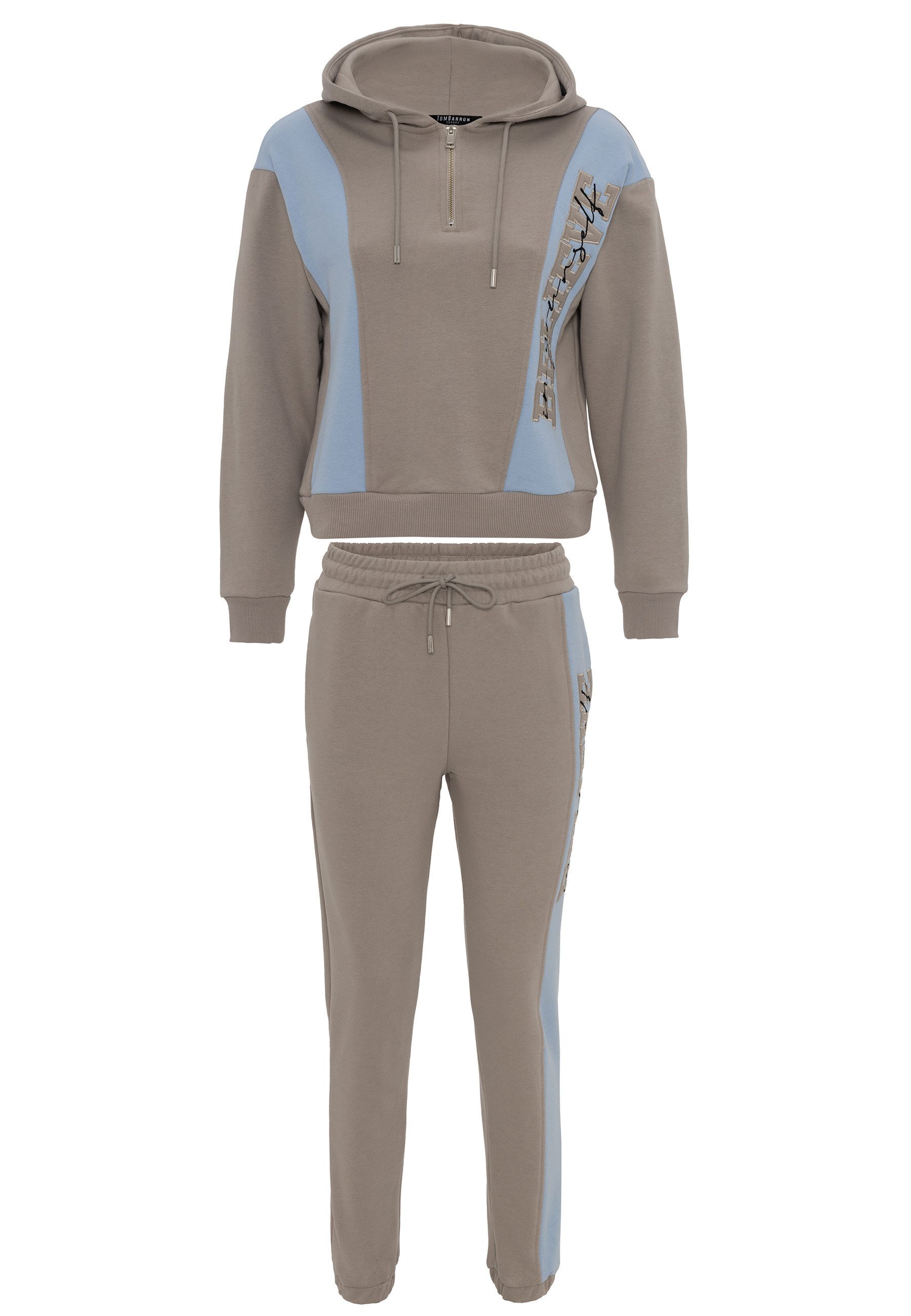 Tom Barron Trainingsanzug Tracksuit With Zipper Top And Emboidery Aplique Design – Bild 3 von 5