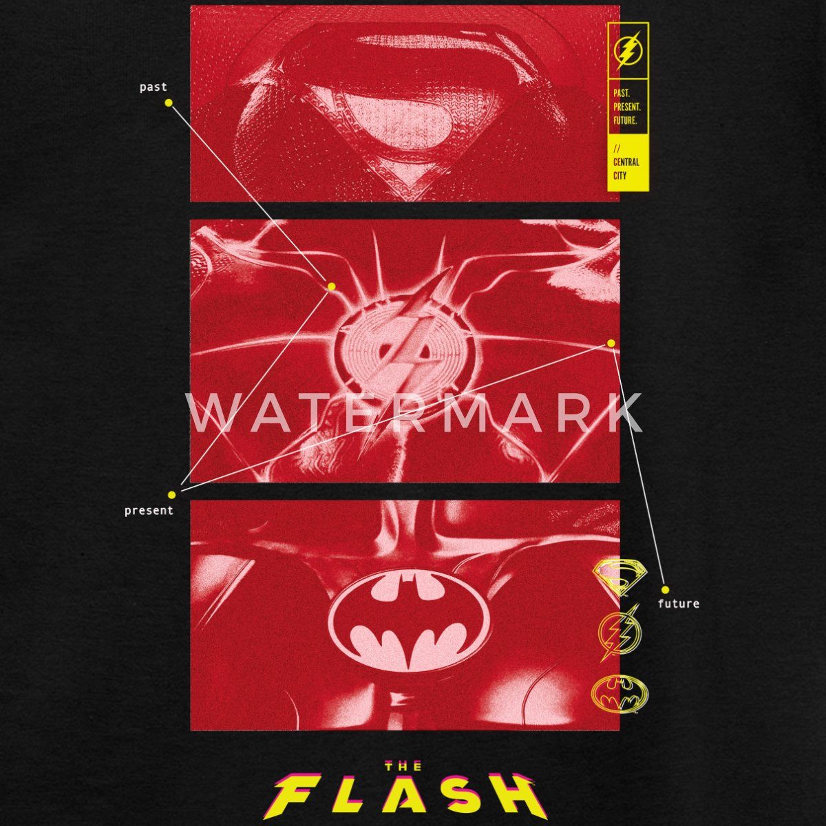 T-Shirt The Flash Anzüge Supergirl Flash Batman Mit Logos Teenager T-Shirt