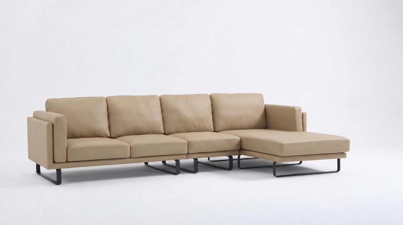 Xlmoebel Ecksofa Elegantes Ledersofa in L-Form für stilvolles Wohnen, Ecksofa, Hergestellt in Europa