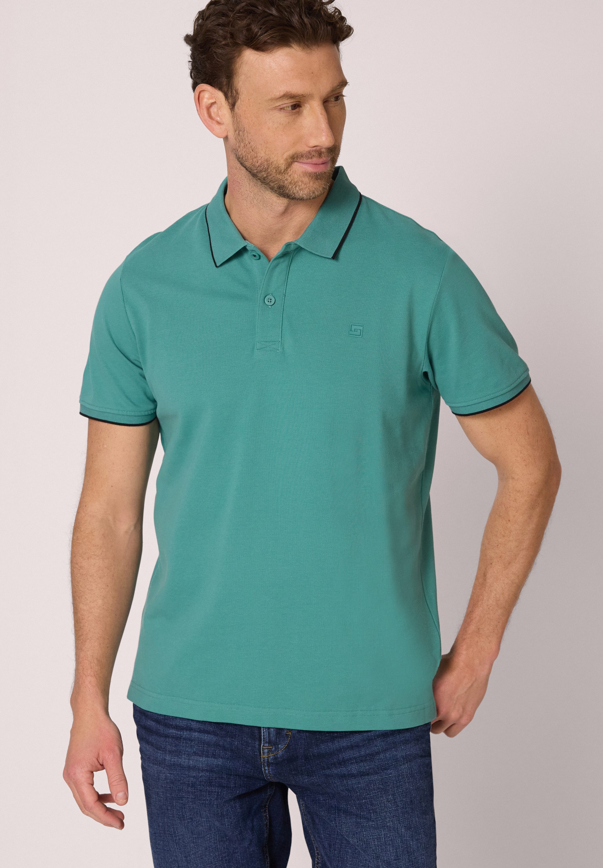 STREET ONE MEN Poloshirt aus reiner Baumwolle