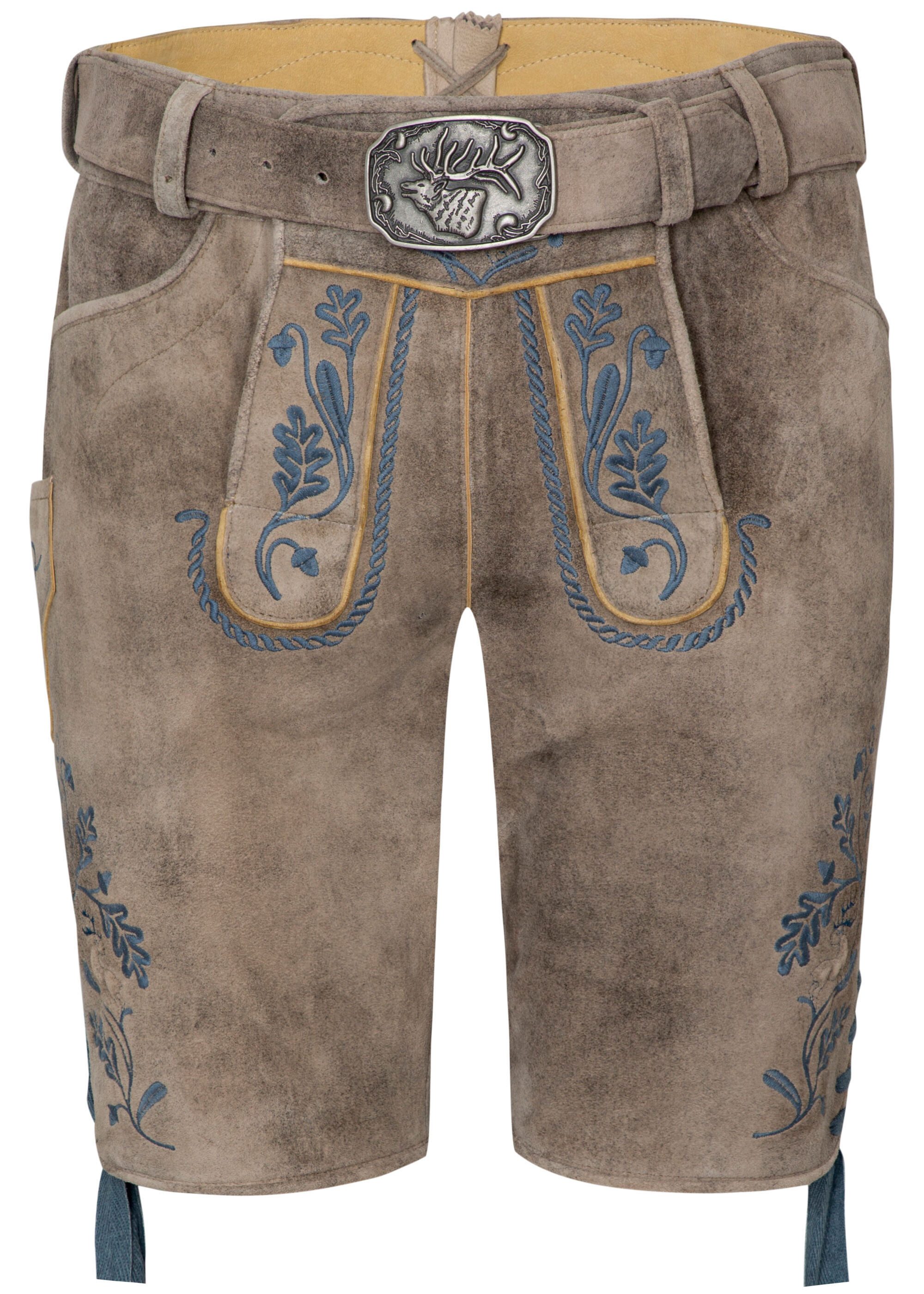 Spieth & Wensky Lederhose Garvin mit Stickereien und Verzierungen günstig online kaufen