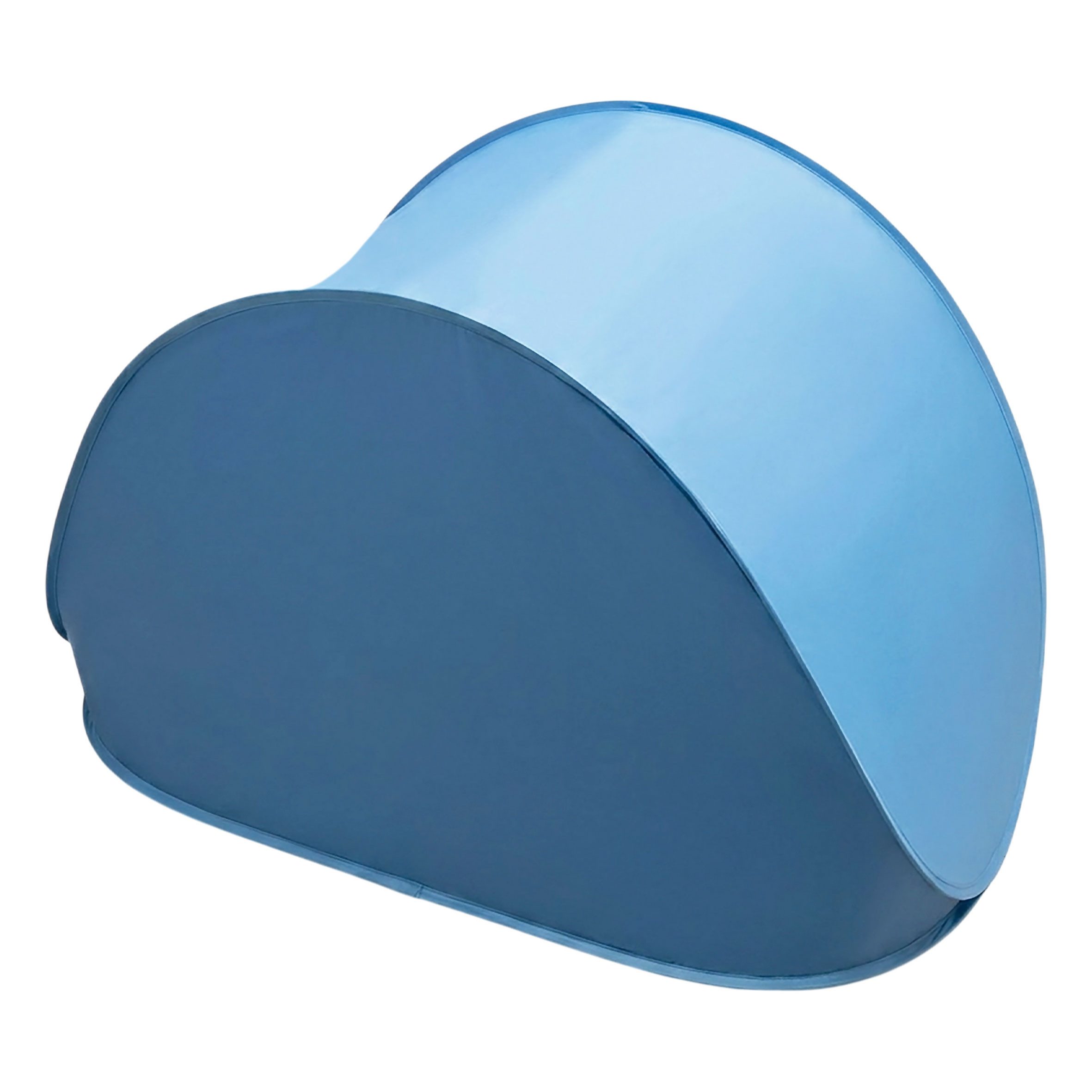 Spetebo Strandmuschel Pop Up Strandmuschel blau mit Tragetasche - 145 x 100 cm, Personen: 2 (Stück, 1 tlg., Strandmuschel), Strand Zelt selbstaufstellend mit UV – Bild 4 von 5
