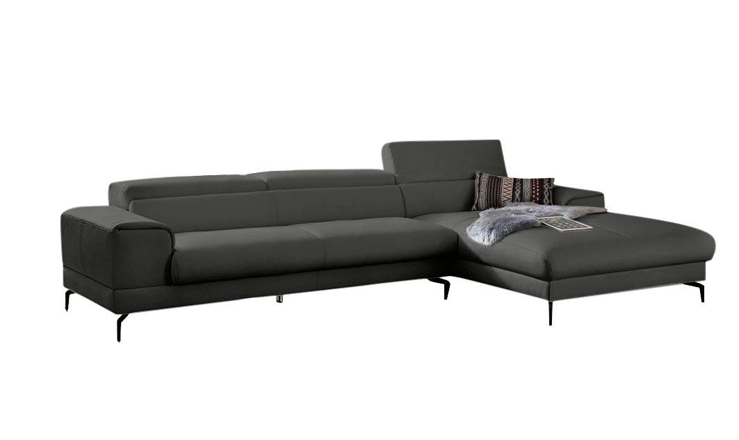 Ecksofa W.SCHILLIG Kopfteilverstellung, 343cm Sitztiefenverstellung, Breite wahlweise piedroo, mit