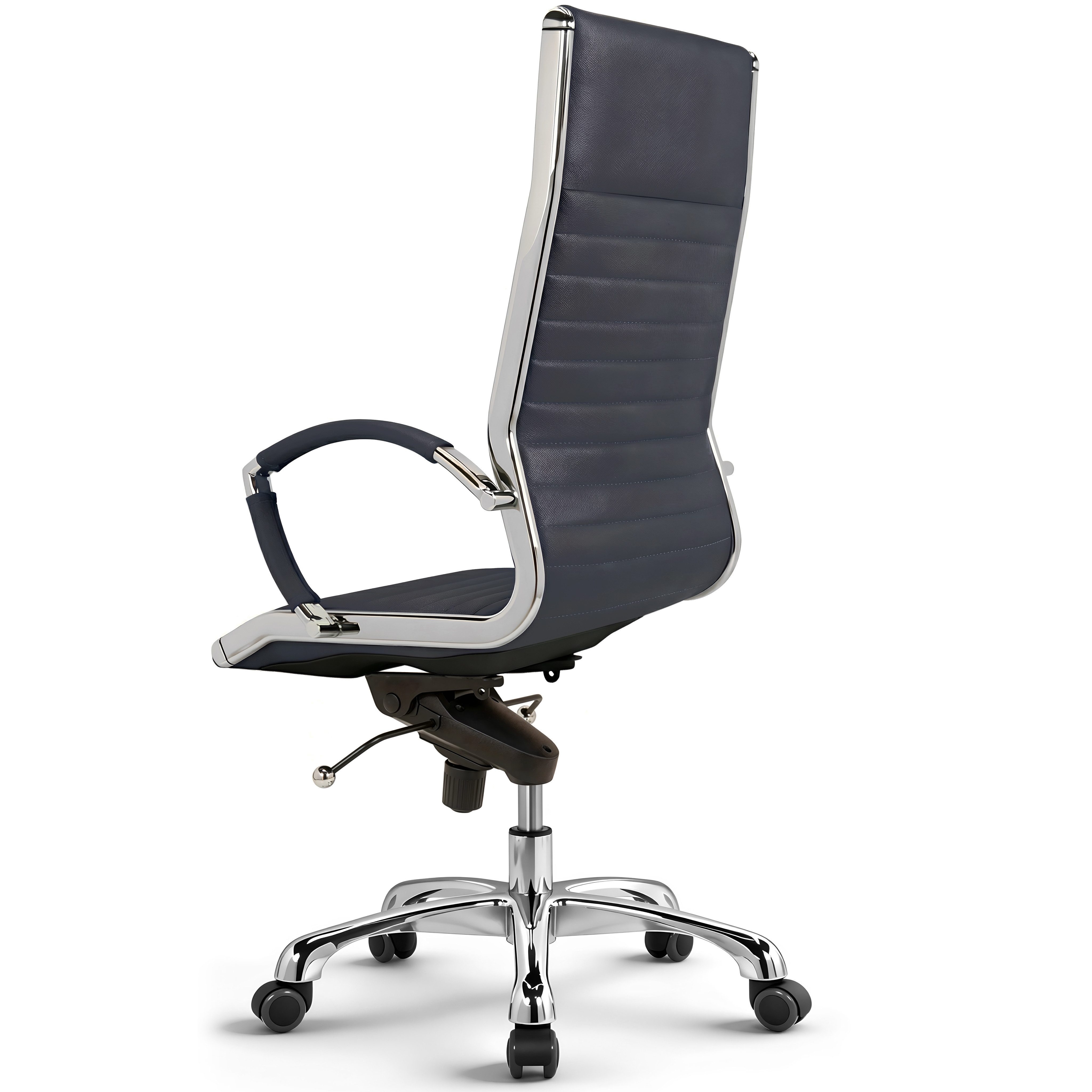 Versee Chefsessel VERSEE Montreal Bürostuhl Leder, 150kg belastbar, ergonomisch (Drehstuhl für Home Office und Büro), mit Lendenstütze, höhenverstellbar, gepolstert, Wippmechanik