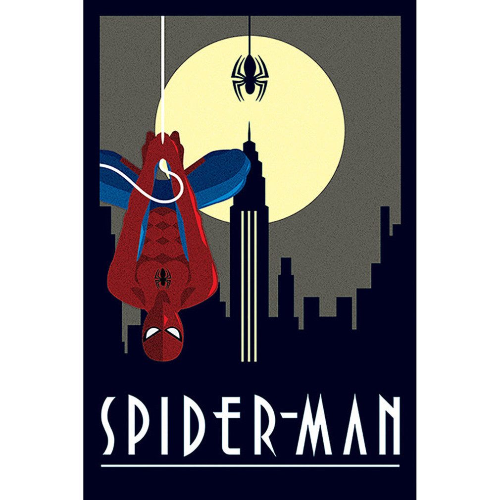 Spiderman Poster Hanging Deco, Marvel Comics Plakat Wanddekoration