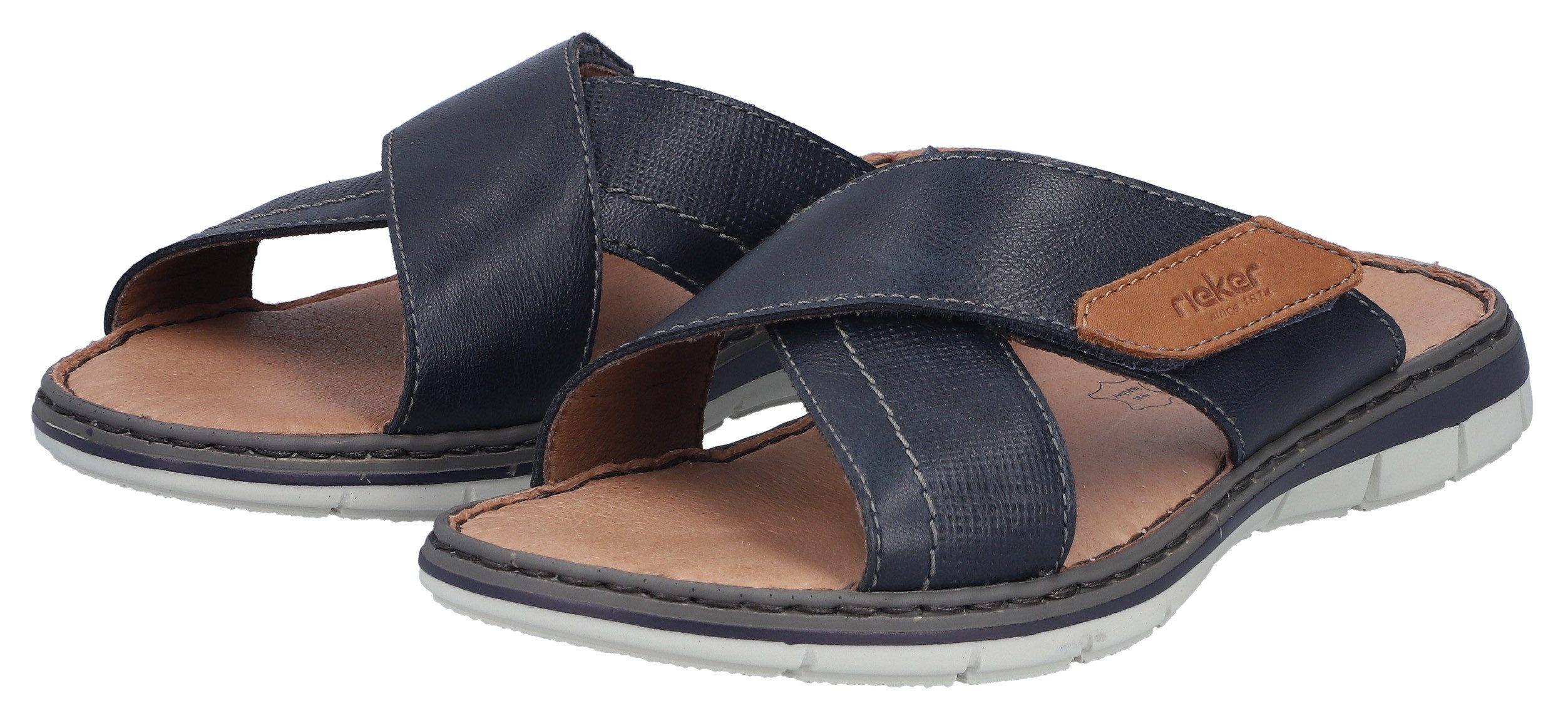 Rieker Pantolette Sommerschuh, Strandschuh, Urlaubsschuh mit weicher Innensohle