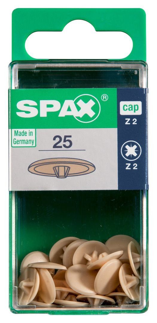 SPAX Abdeckkappe Spax Abdeckkappen beige zum stecken (kreuz)- 25