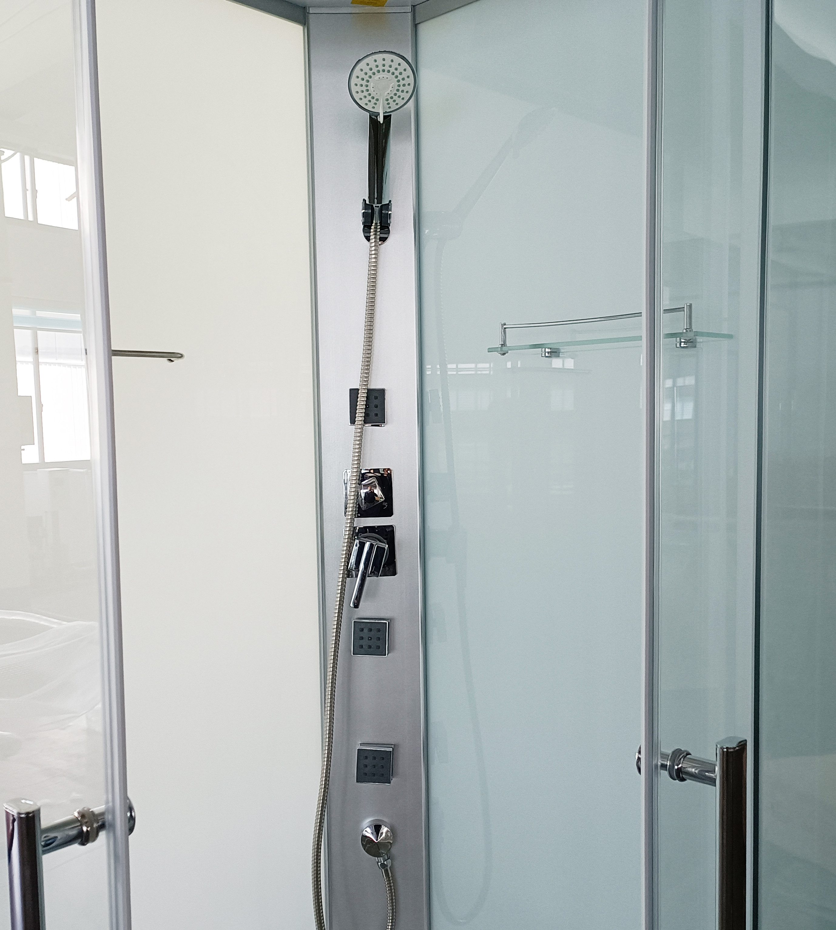 Sanotechnik Komplettdusche Twist, BxT: 80x80 cm, Einscheibensicherheitsglas