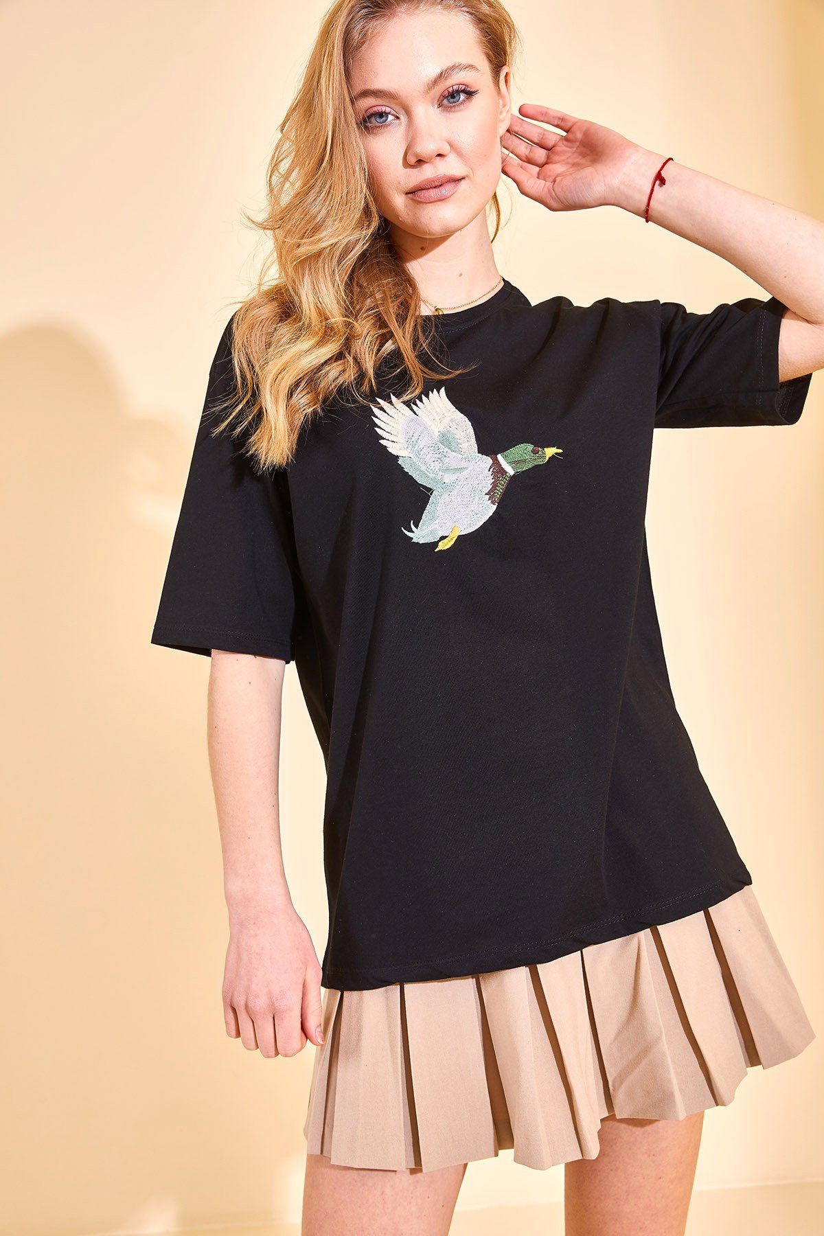 Jumeon T-Shirt X127001 XHN, Schwarz, Größe M damen, 70% Polyester / 30% Baumwolle | T-Shirts