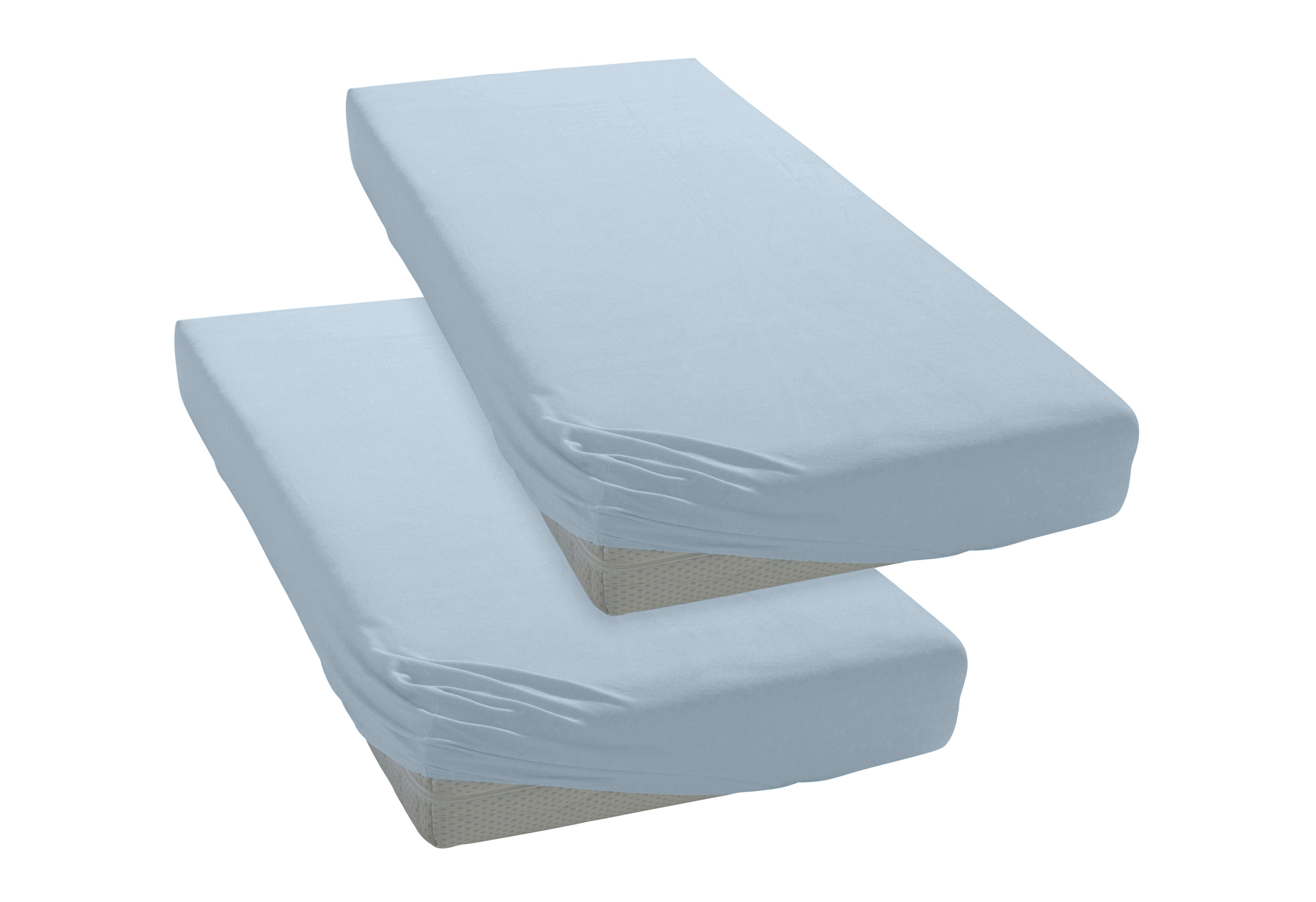 OTTO home Spannbettlaken Cremona, in den Qualitäten (Jersey: 145g/m², PREMIUM Biber: 155g/m), Jersey-Elasthan, Gummizug: rundum, (1 Stück), aus Baumwolle, Größe ab 90x200 cm