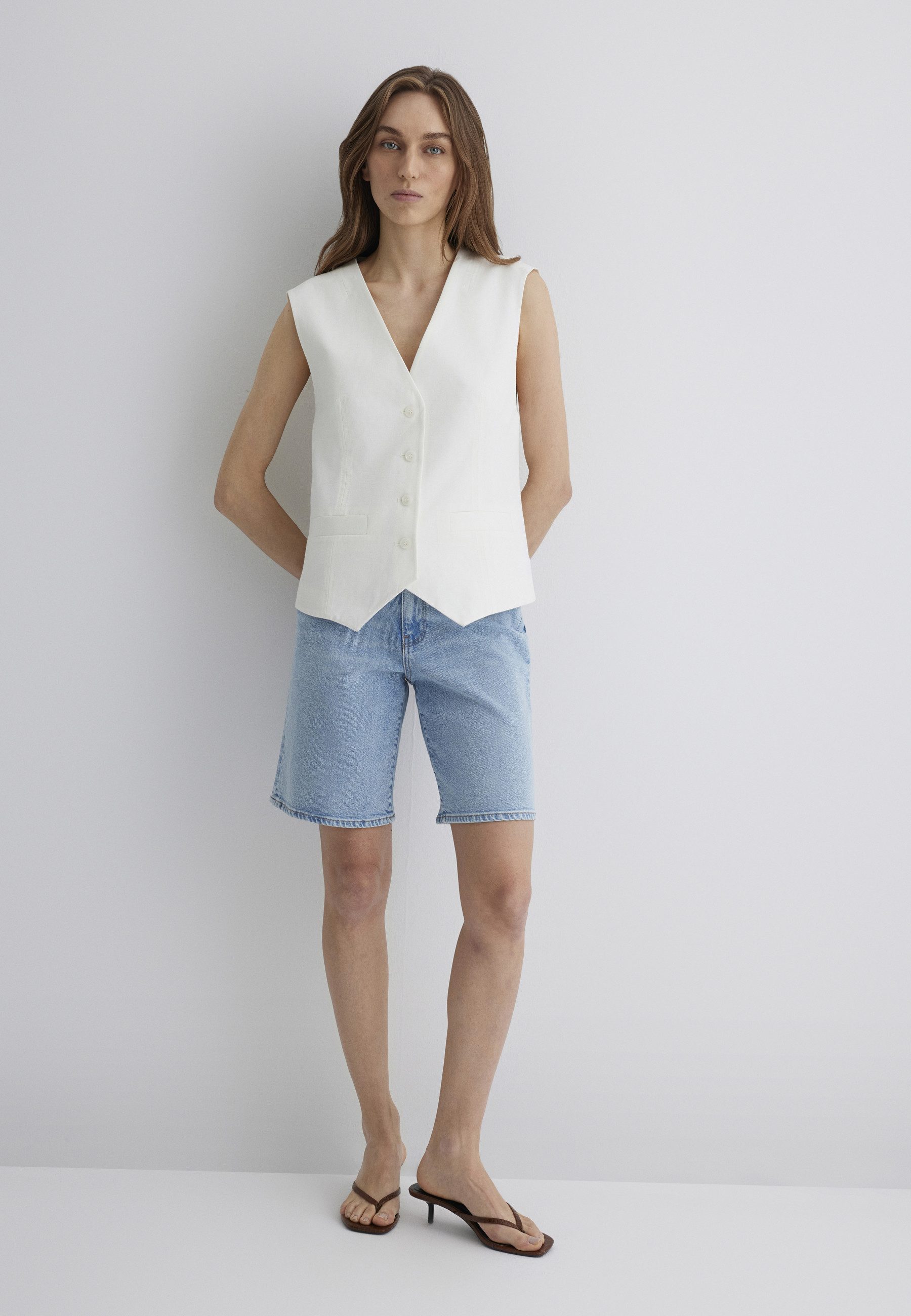 Mavi Kurzjacke WOVEN VEST Weste ärmellos günstig online kaufen