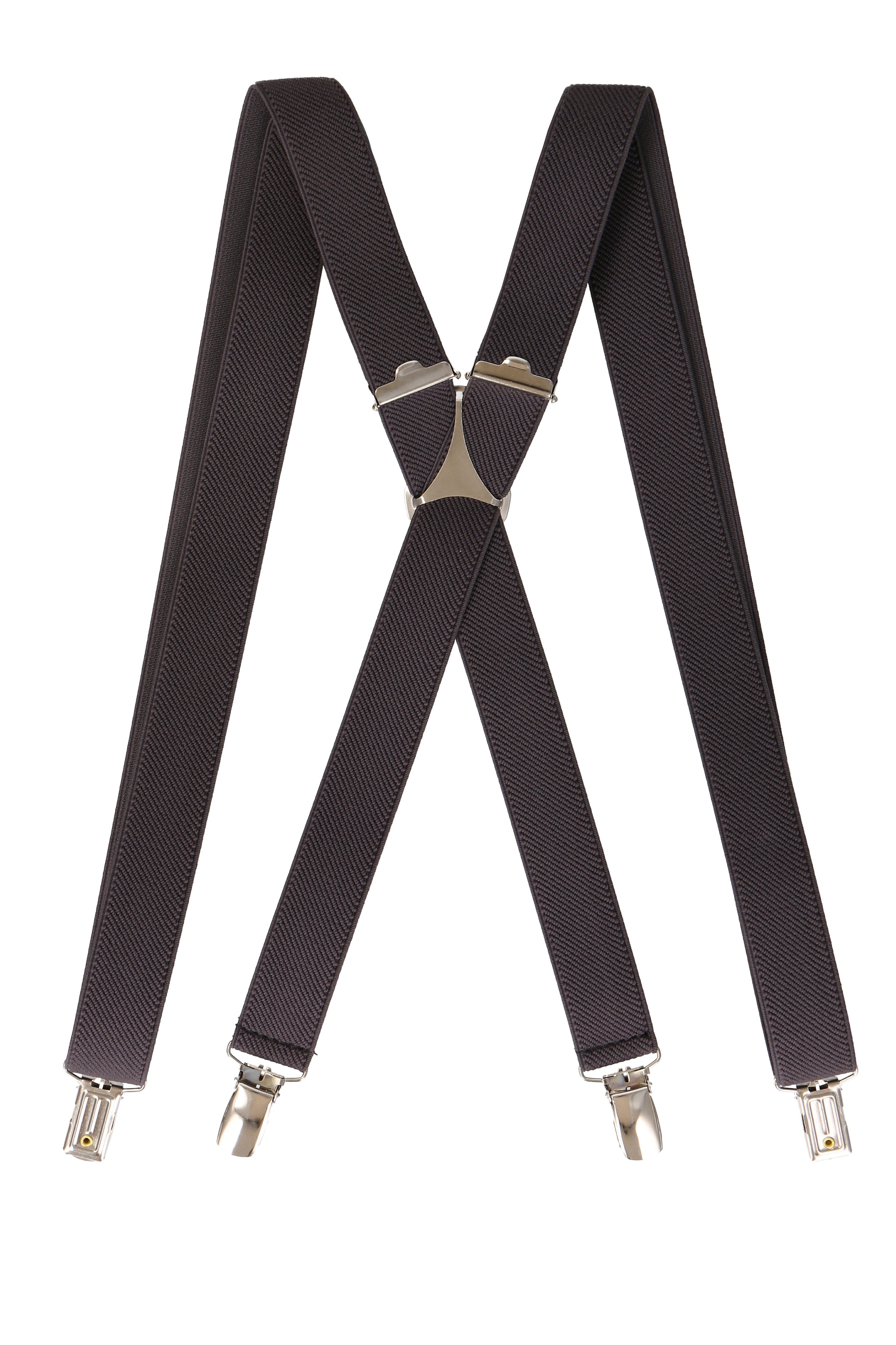 ZUKUNFTSENKEL Подтяжки Stylischer Allrounder - Sicherer Halt Damen & Herren 2,5cm X-Form (Für Damen und Herren) 4 starke Clips, Elastisch