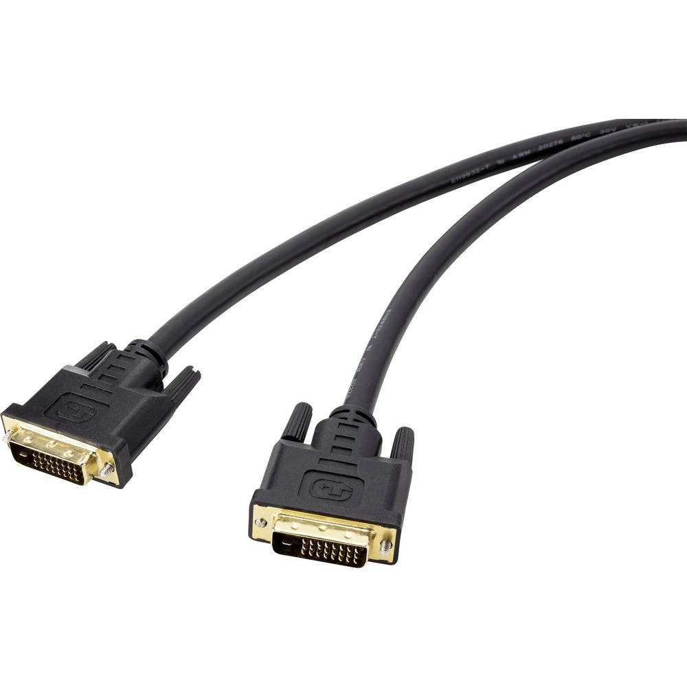 Renkforce DVI Anschlusskabel 7.5 m mit Ferritkern, HDMI-Kabel