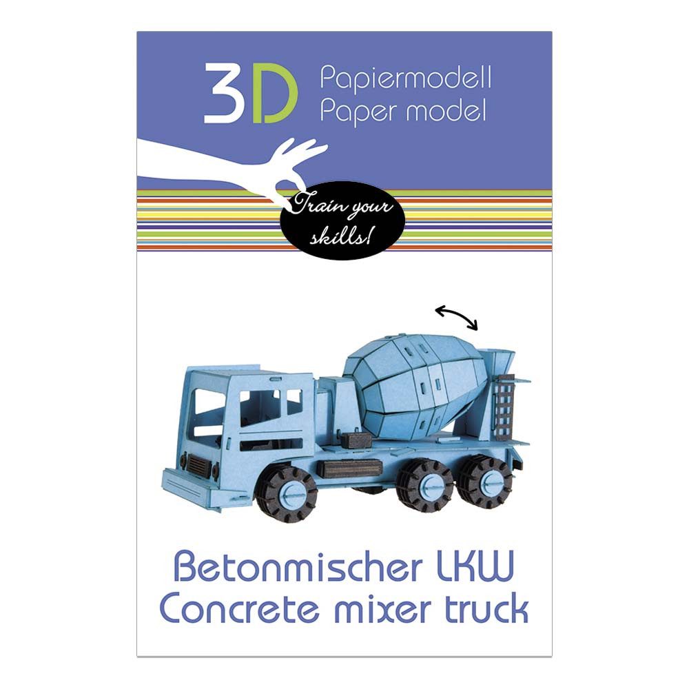 Fridolin 3D-Puzzle 3D Papiermodell - Betonmischer LKW, Пазлыteile