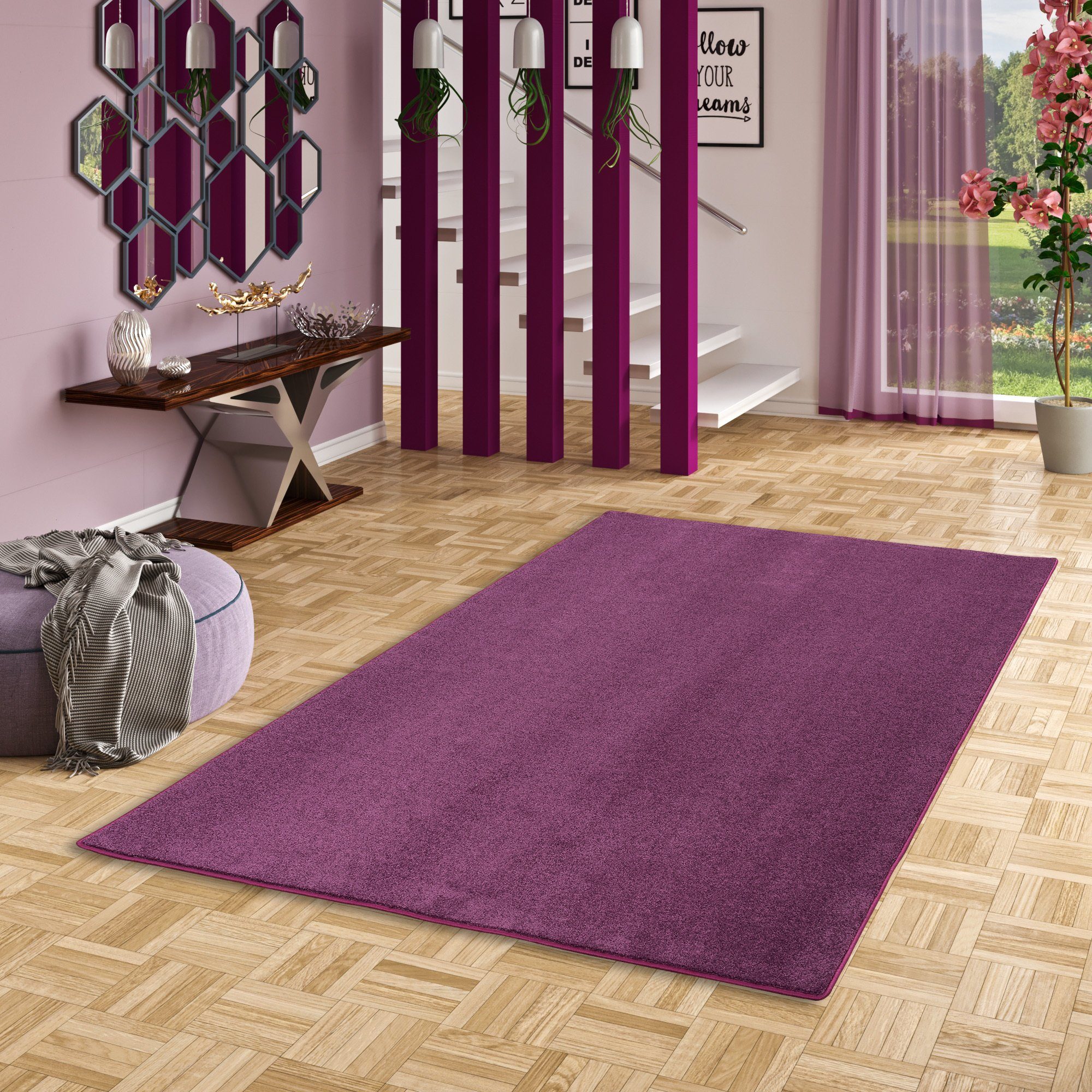 Snapstyle Veloursteppich Hochflor Velours Teppich Luna, Rechteckig, Höhe: 1 günstig online kaufen