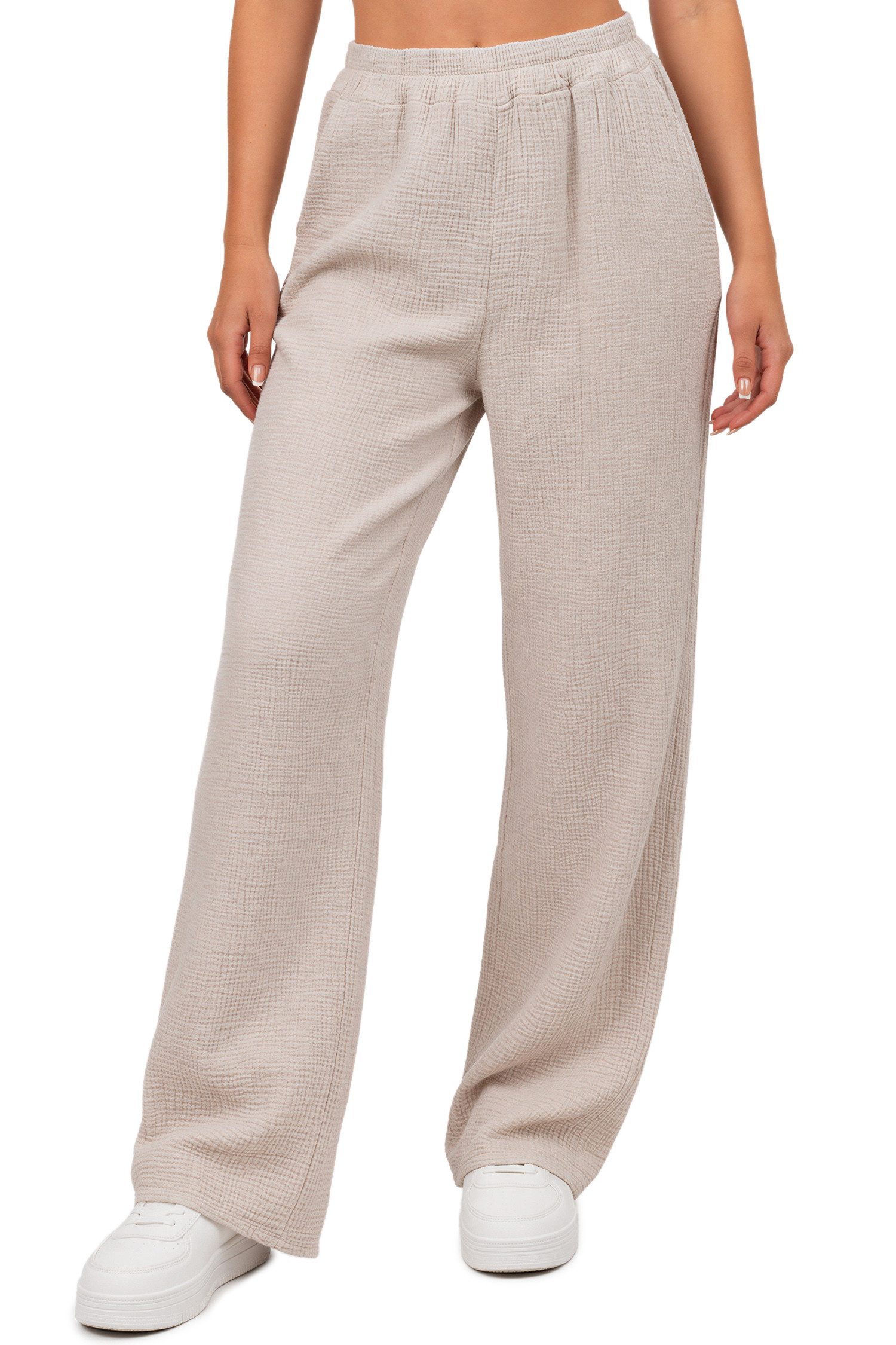 Reichstadt Relaxhose Damen Oversized Hose Musselin 25RSW082 Sommerliche Farben, atmungsaktives Material