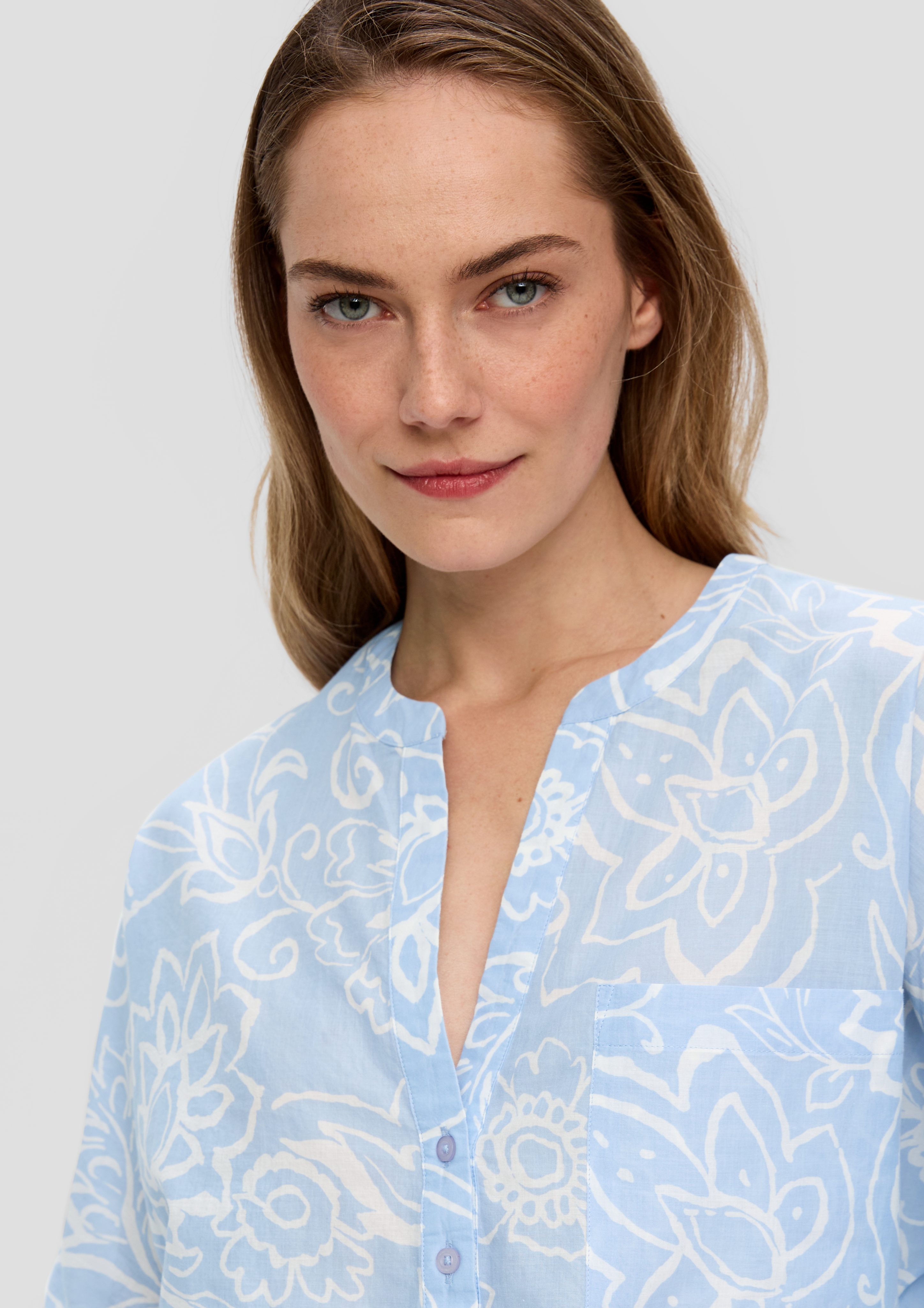 s.Oliver Kurzarmbluse Baumwollbluse mit Fledermausärmeln und günstig online kaufen