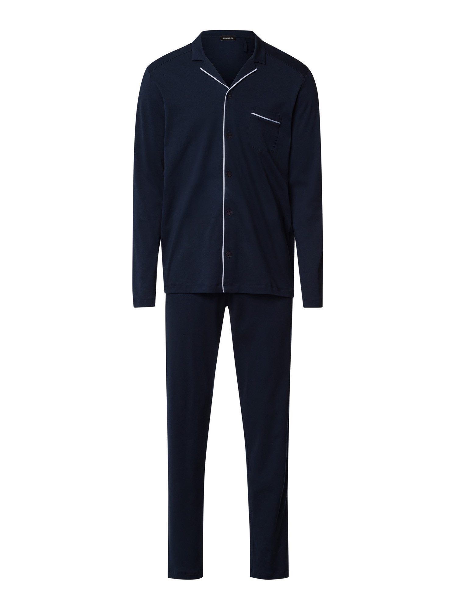 Hanro Pyjama Night & Day Langarm (2 tlg) schlafanzug schlafmode bequem