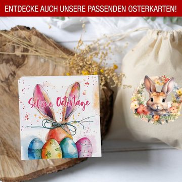 TOBJA Osternest Osterbeutel Stoff 3er Set Ostern Geschenkverpackung, Osterbeutel Kinder 25x30cm Geschenk Stoff