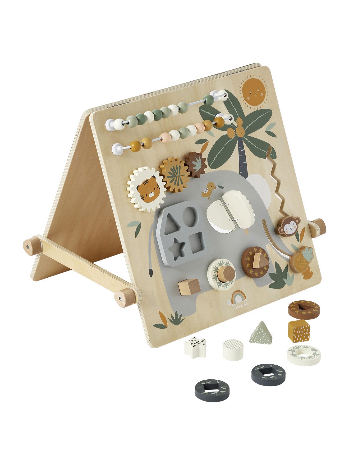 vertbaudet Lernspielzeug Baby Activity-Tafel TANSANIA aus Holz FSC®, wendba günstig online kaufen