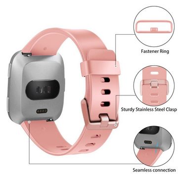 CoolGadget Smartwatch-Armband Fitnessarmband aus TPU / Silikon, für Fitbit Versa / Lite Sport Uhrenarmband Fitness Band Unisex Größe L