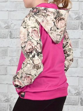 KMISSO Kapuzensweatjacke Mädchen Pullover mit Kapuze Blumenmuster (1-tlg)